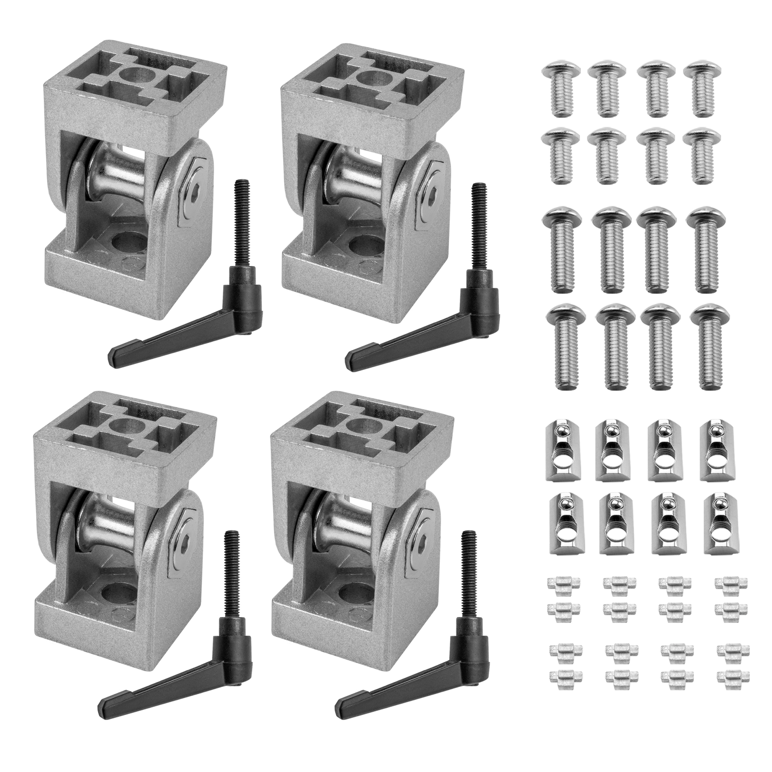 Gelenkverbinder Gelenk mit Klemmhebel Nut 8 für Aluprofil 30-er - 4 Stück Gelenkverbinder Gelenk mit Klemmhebel Nut 8 für Aluprofil 30-er - 4 Stück