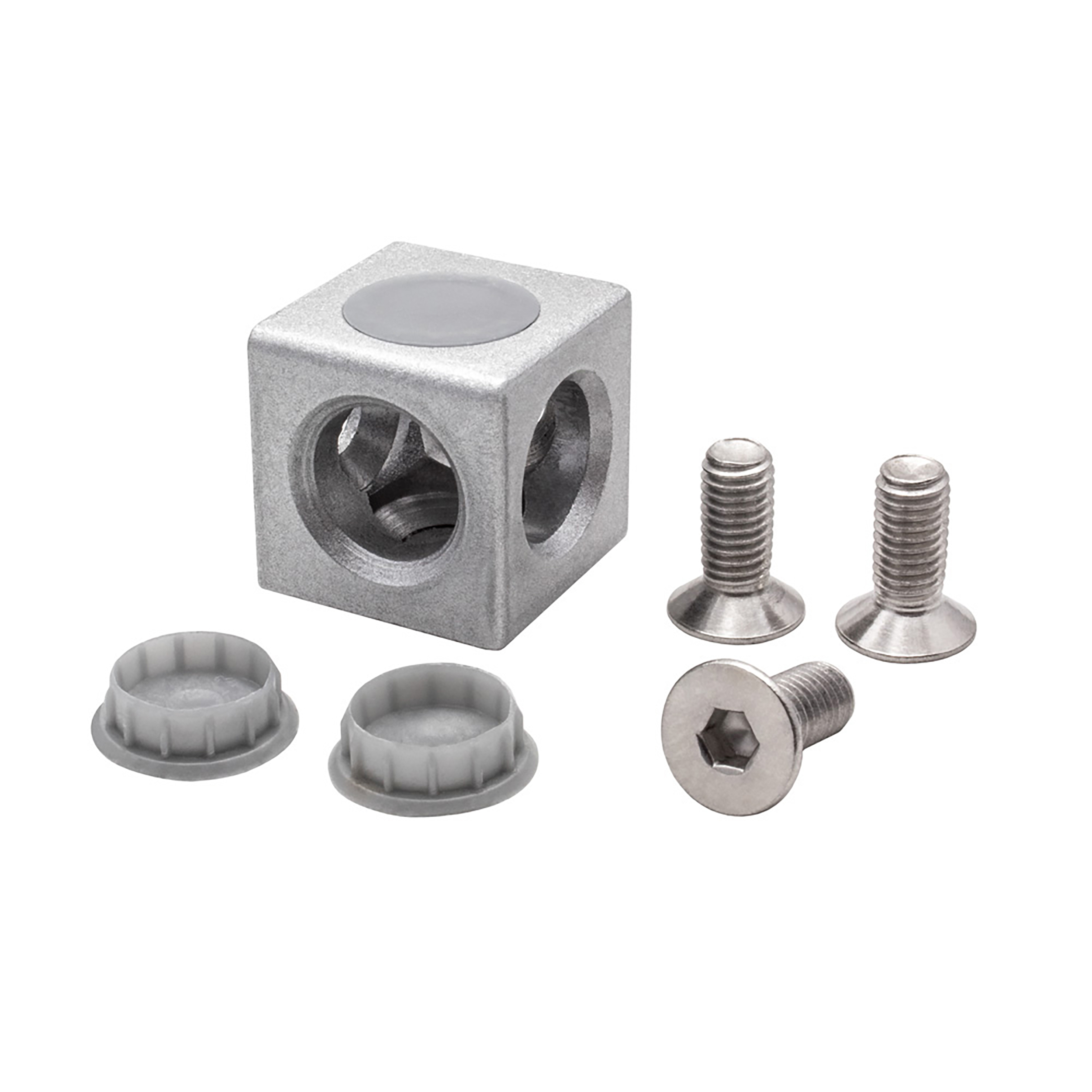 3-Wege Würfelverbinder Eck-Verbinder für Aluprofil 30x30 - 1 Stück