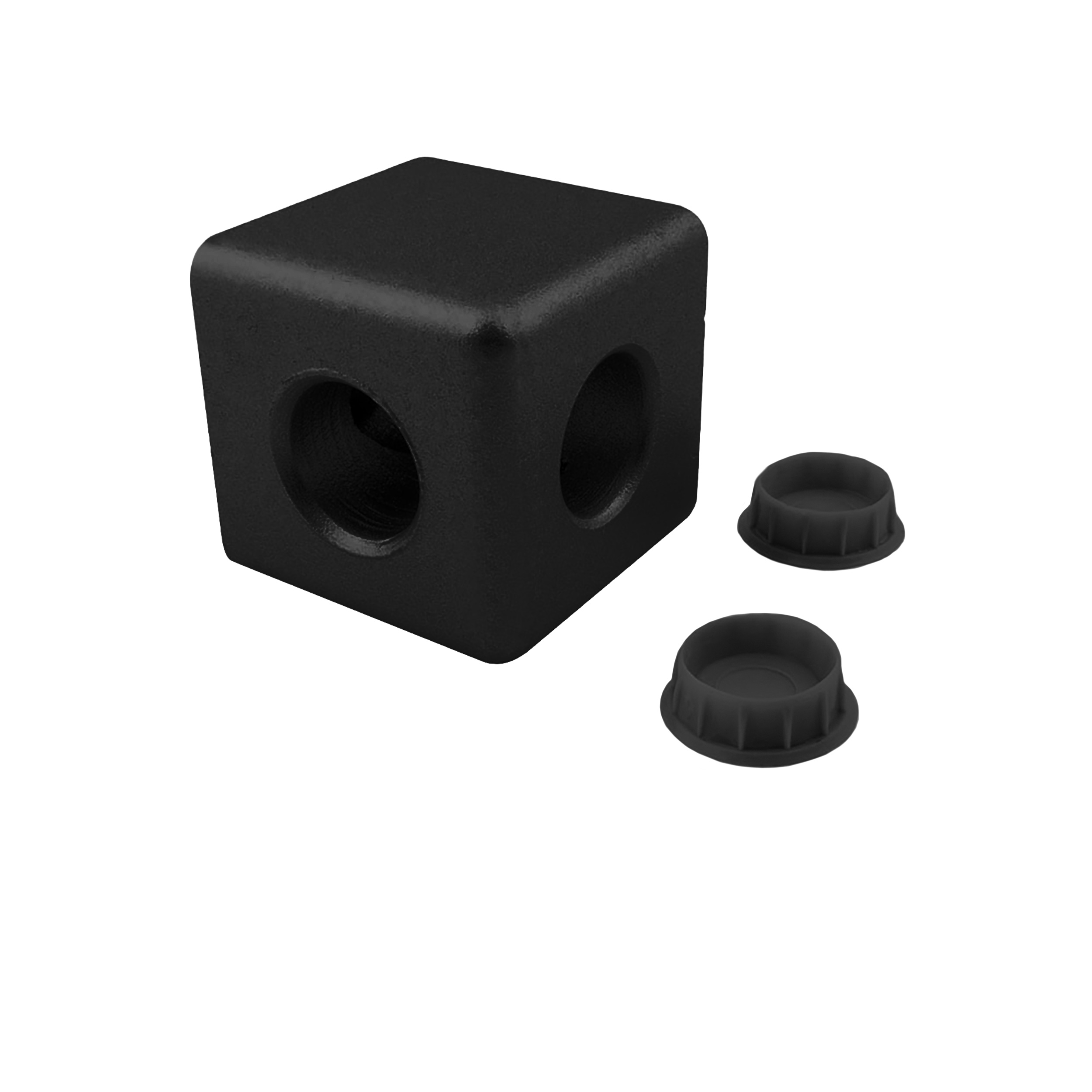 KLAK 40 - 2-Wege Würfelverbinder Eck-Verbinder Aluprofil 40x40 schwarz 1 Stück KLAK 40 - 2-Wege Würfelverbinder Eck-Verbinder Aluprofil 40x40 schwarz 1 Stück