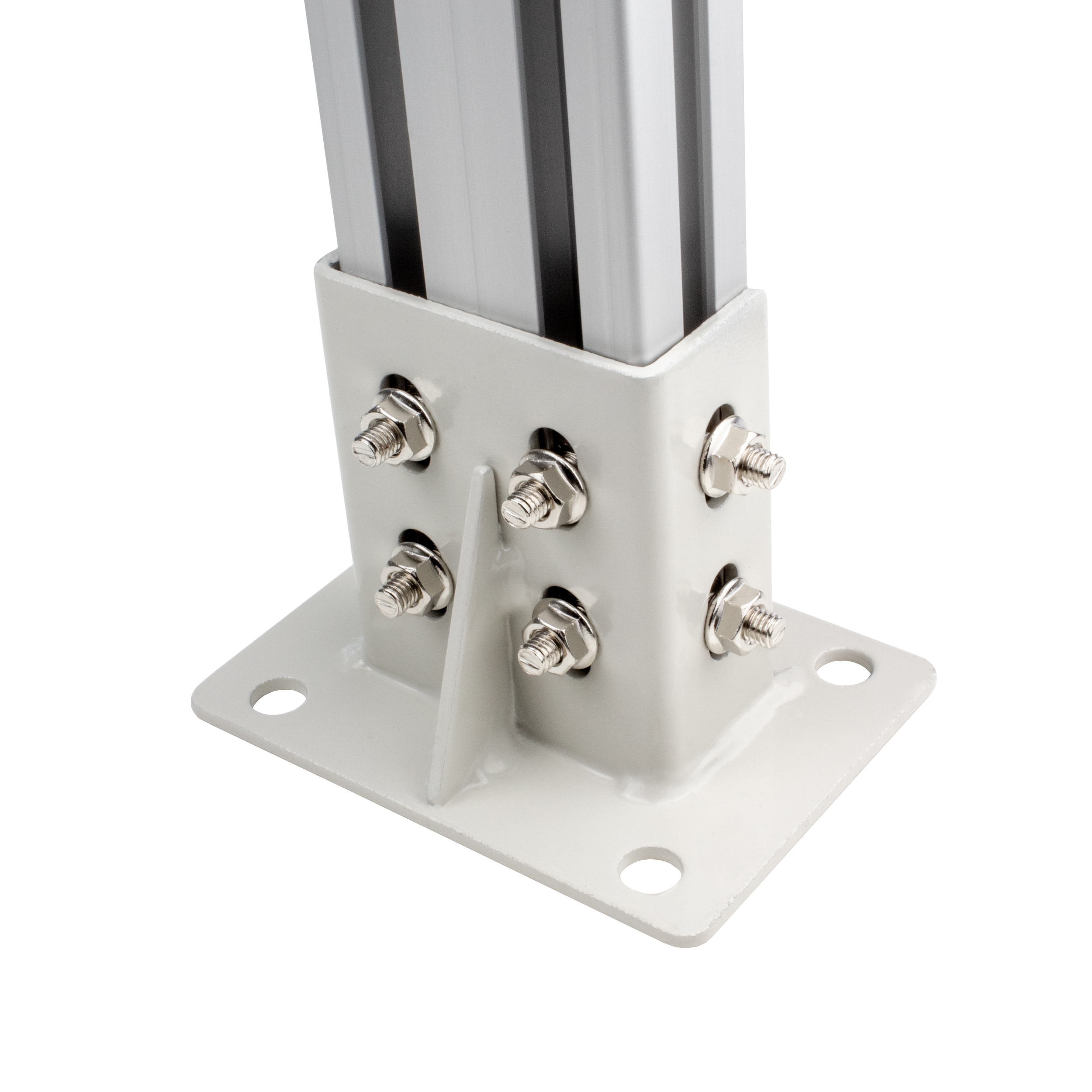 Pfostenkonsole Bodenmontage 30x60 Aluprofil inkl. Profil-Verschraubung