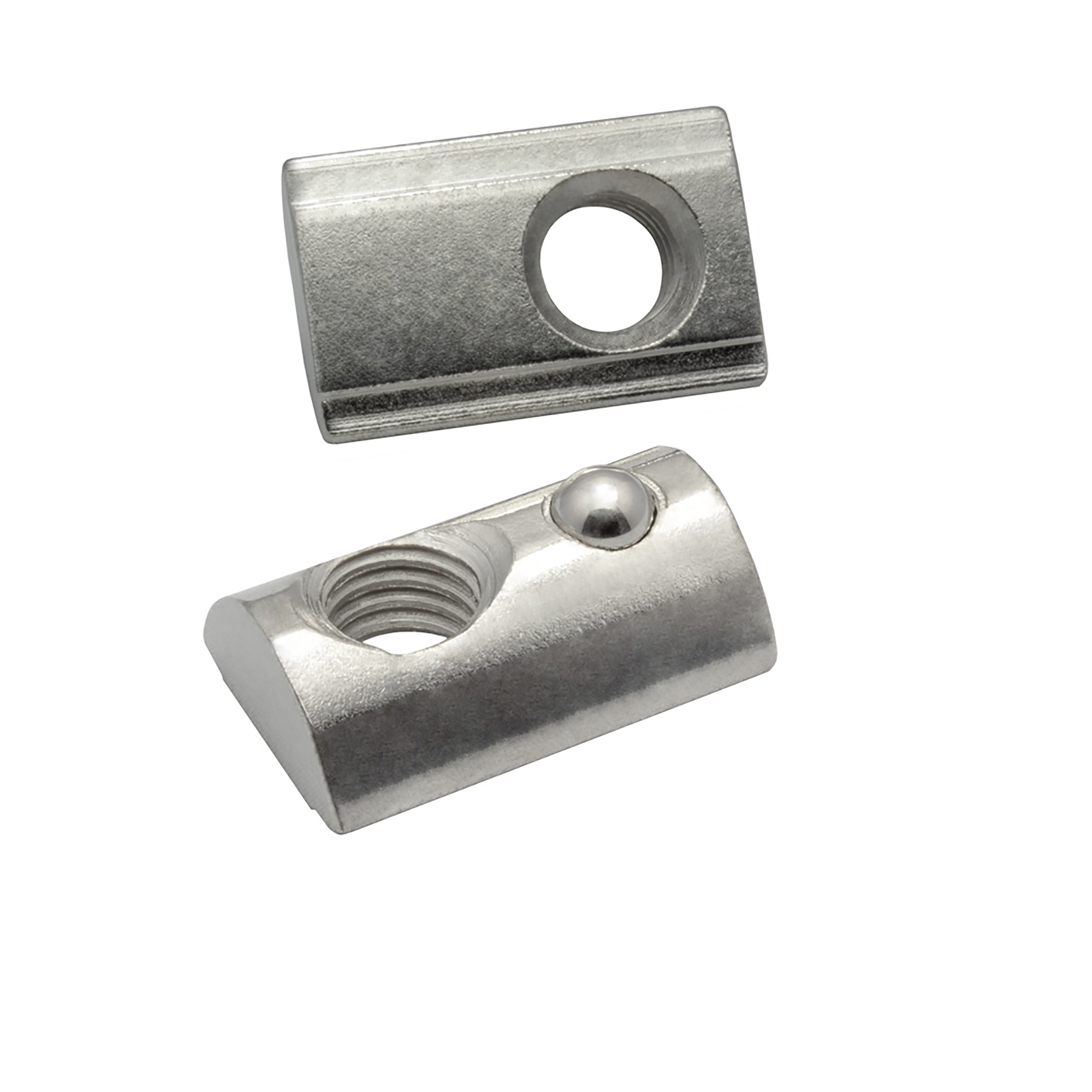 Nutenstein mit Federkugel und Steg M8 Nut 10 für Aluprofil 45-er - 1 Stück Nutenstein mit Federkugel und Steg M8 Nut 10 für Aluprofil 45-er - 1 Stück