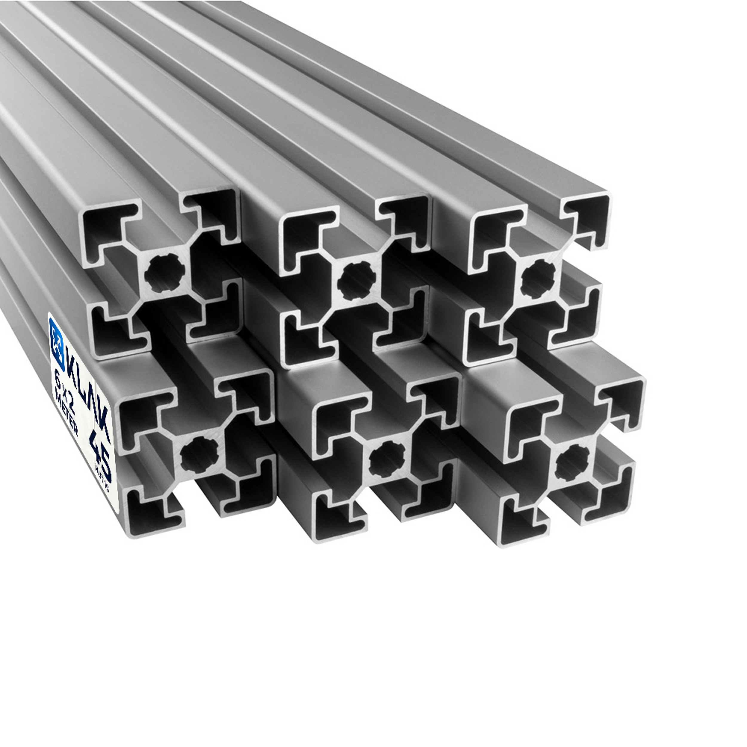 Alu Profil 6 Stück 45x45mm 2m System-, Montage-, Konstruktionsprofil Nut 10