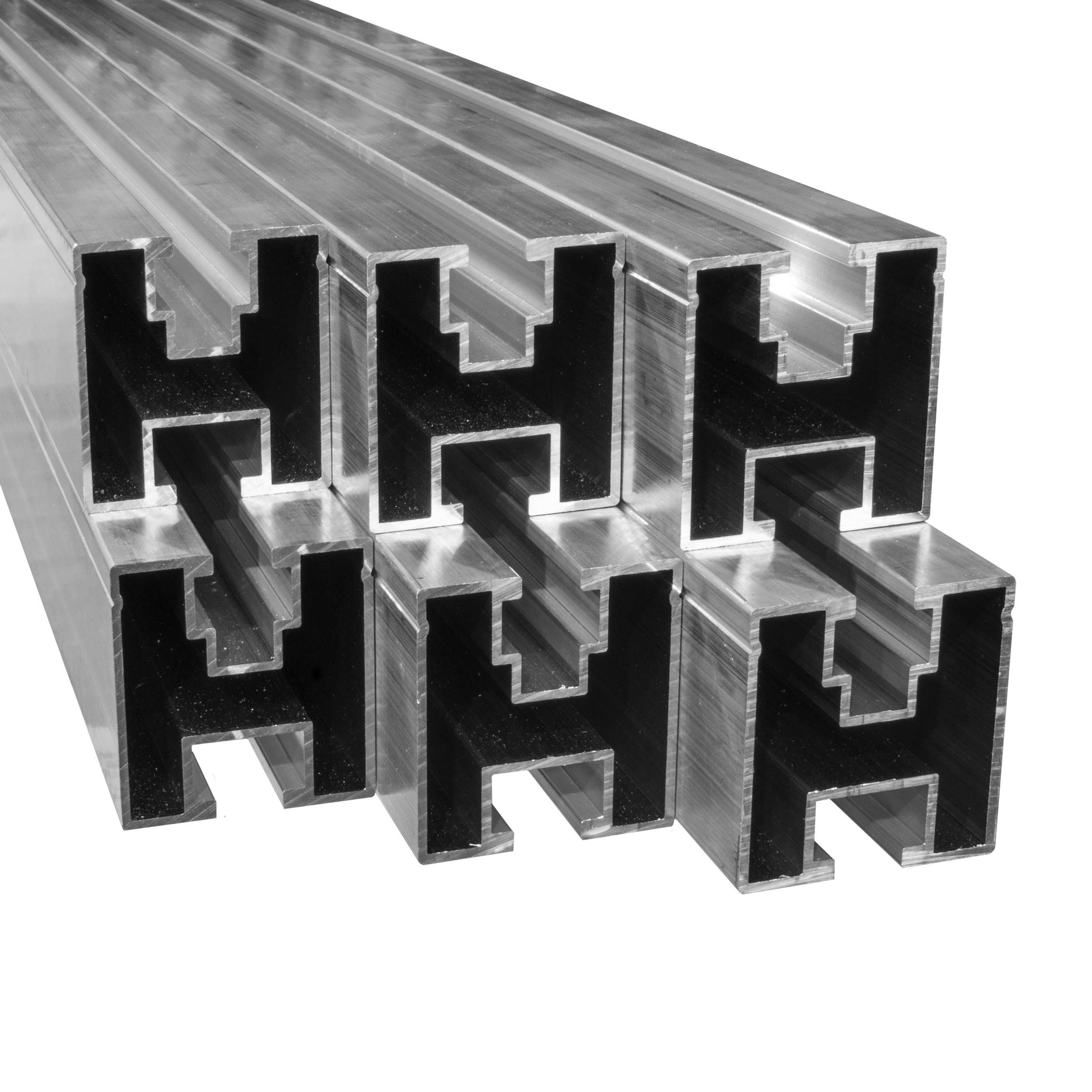 Solarprofile - 6x 40x40 - 2,54m - silber Profile - ohne MwSt. - TKS-40 - PV-Profile - Zubehör - Befestigungssystem