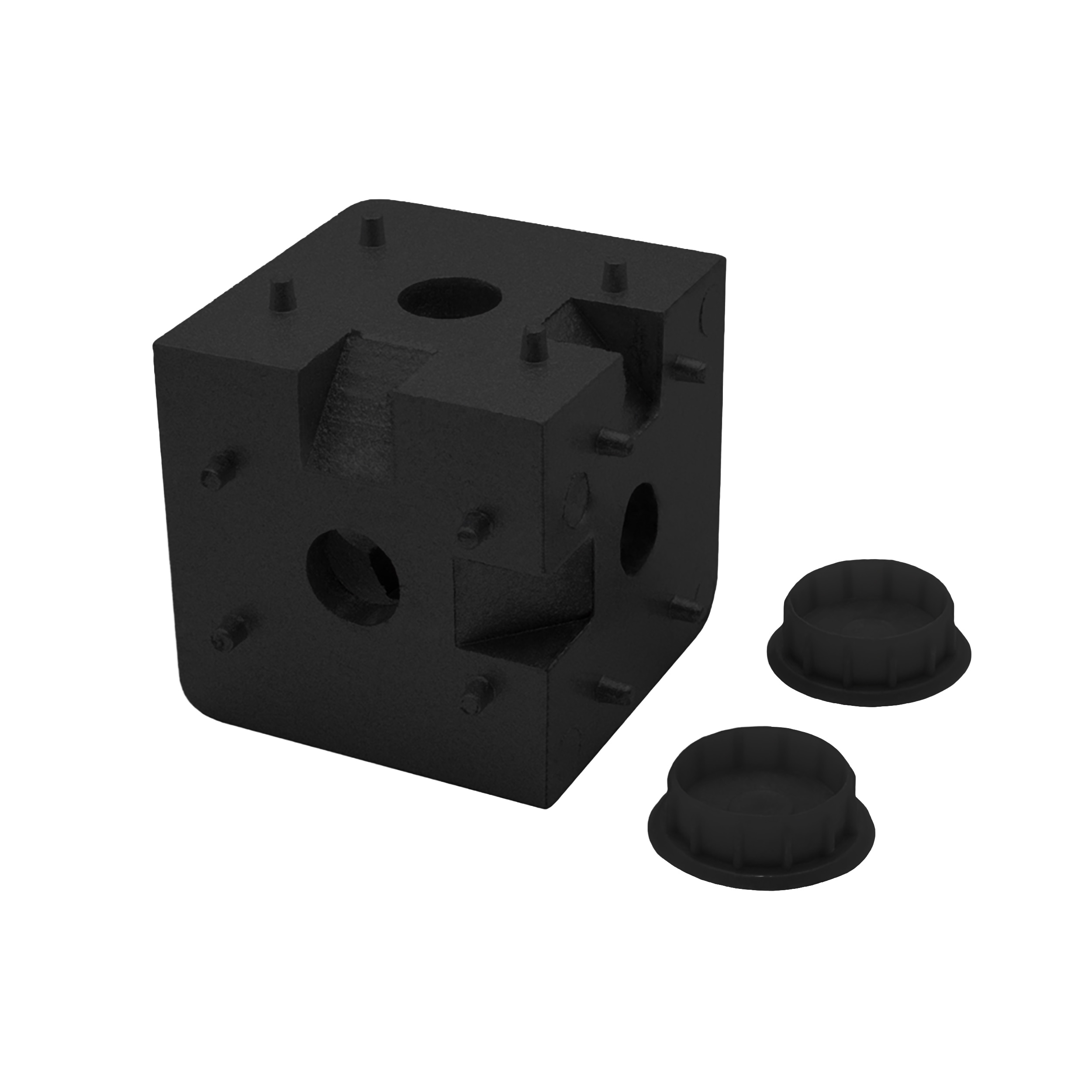 KLAK 40 - 3-Wege Würfelverbinder Eck-Verbinder Aluprofil 40x40 schwarz KLAK 40 - 3-Wege Würfelverbinder Eck-Verbinder Aluprofil 40x40 schwarz - 1 Stück
