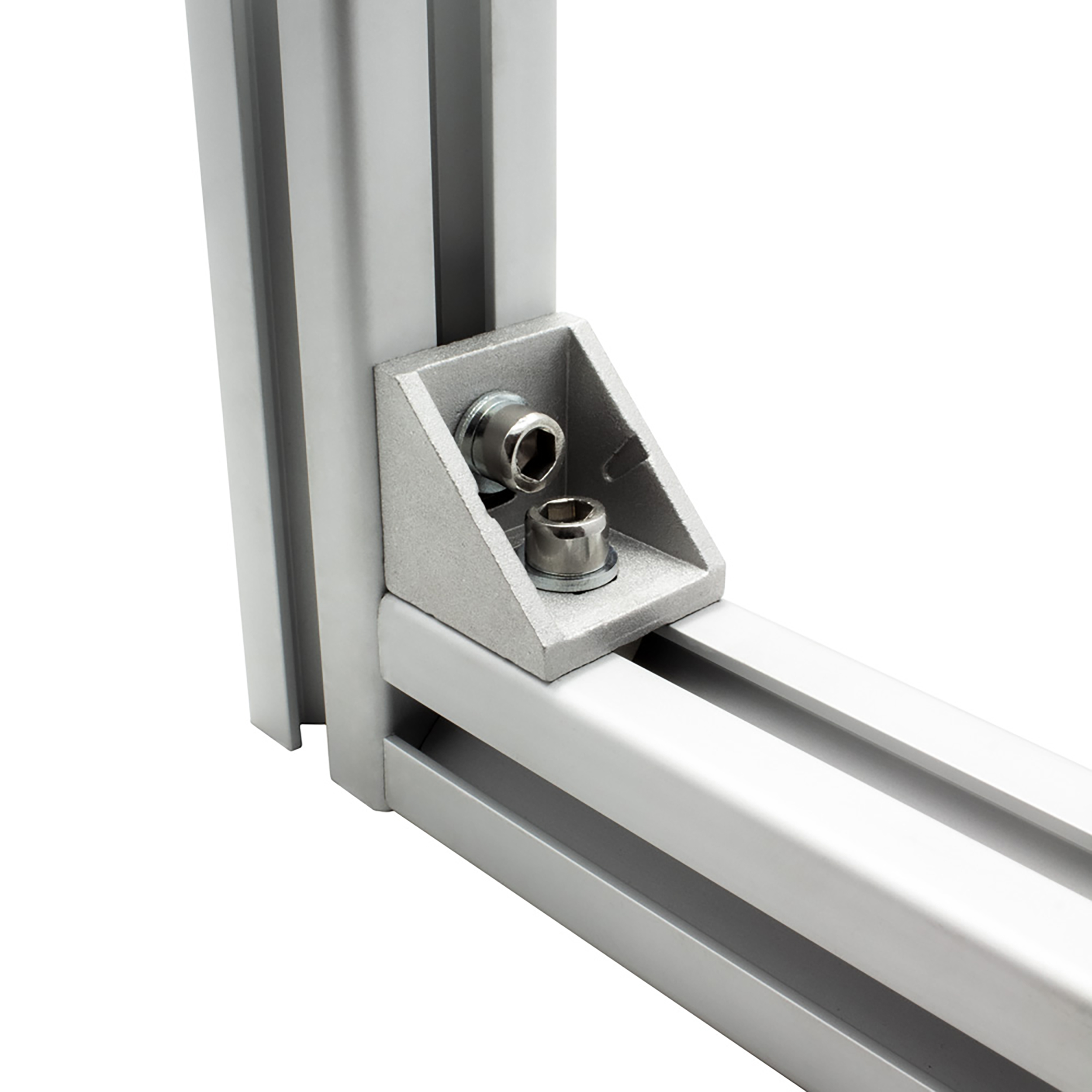 Befestigungswinkel ink. Schrauben und Nutensteine Nut 8 für Aluprofil 40-er 1 Stück