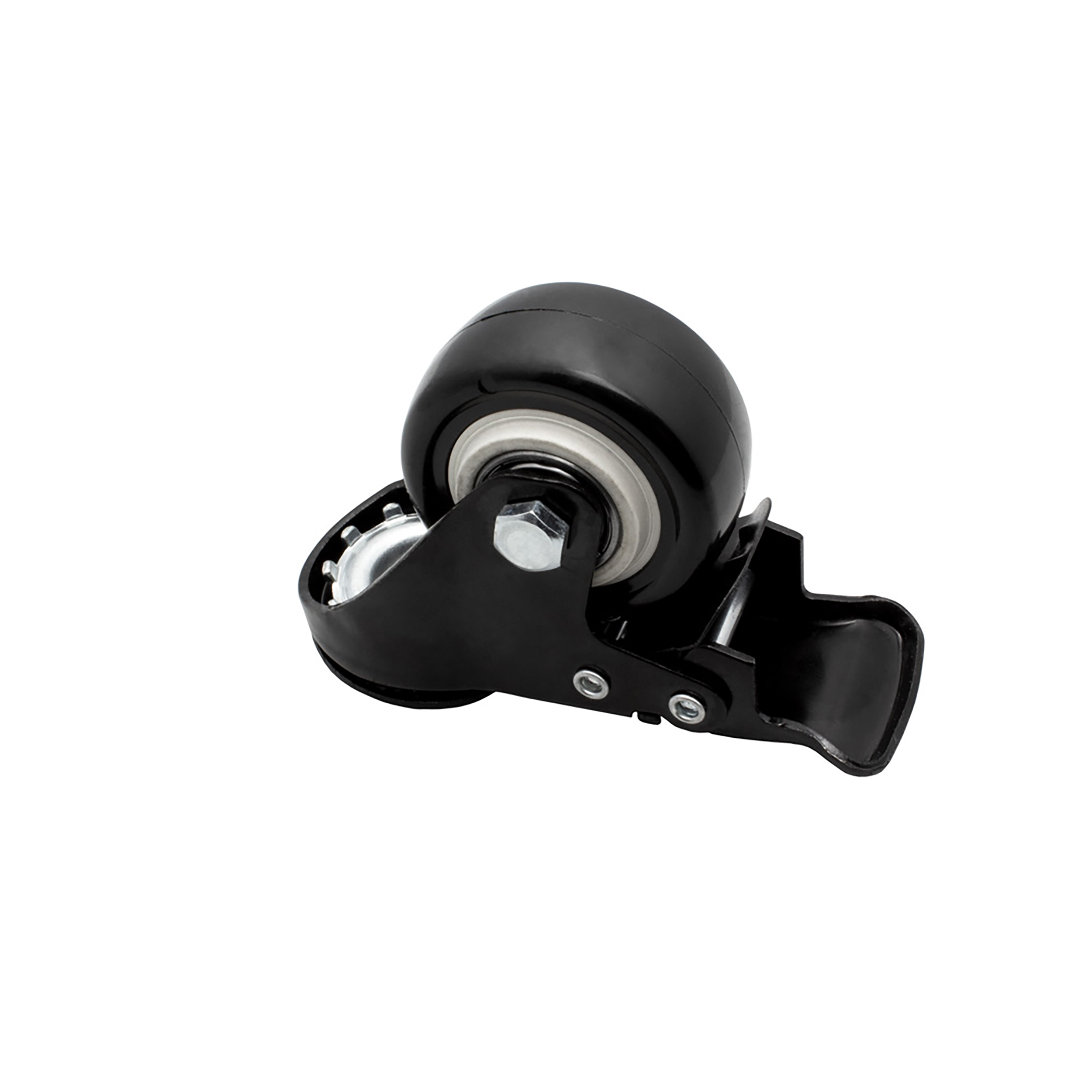 Lenkrolle Gummirolle mit Bremse Ø50mm Rückenloch Ø10,2mm für Aluprofil - 4 Stück Lenkrolle Gummirolle mit Bremse Ø50mm Rückenloch Ø10,2mm für Aluprofil - 4 Stück