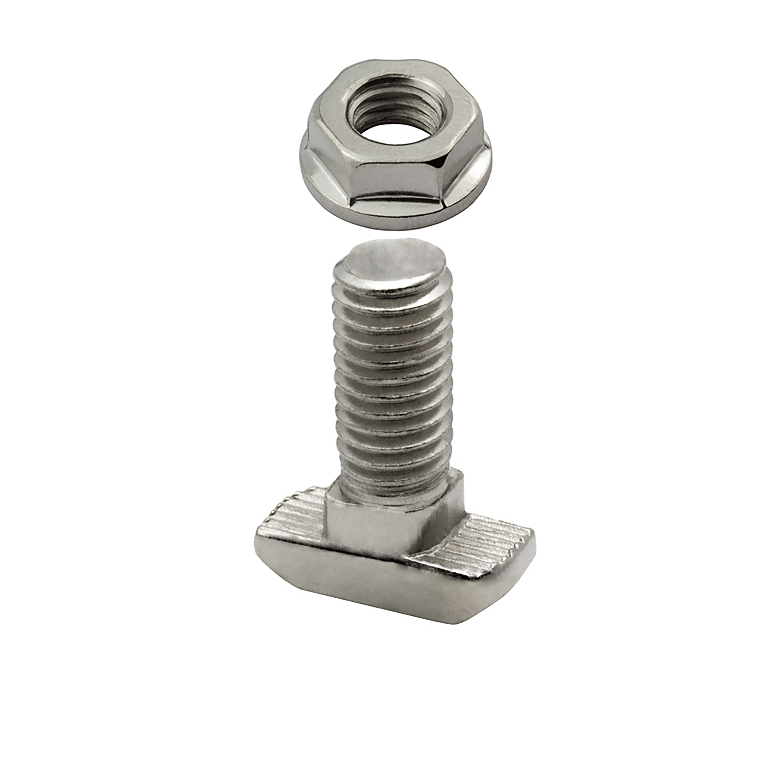 Hammerschraube T-Schraube M8 20mm Nut 8 für Aluprofil 40-er 1 Stück + Mutter Hammerkopfschraube T-Schraube M8 20mm Nut 8 Aluprofil 40-er 1 Stück + Mutter