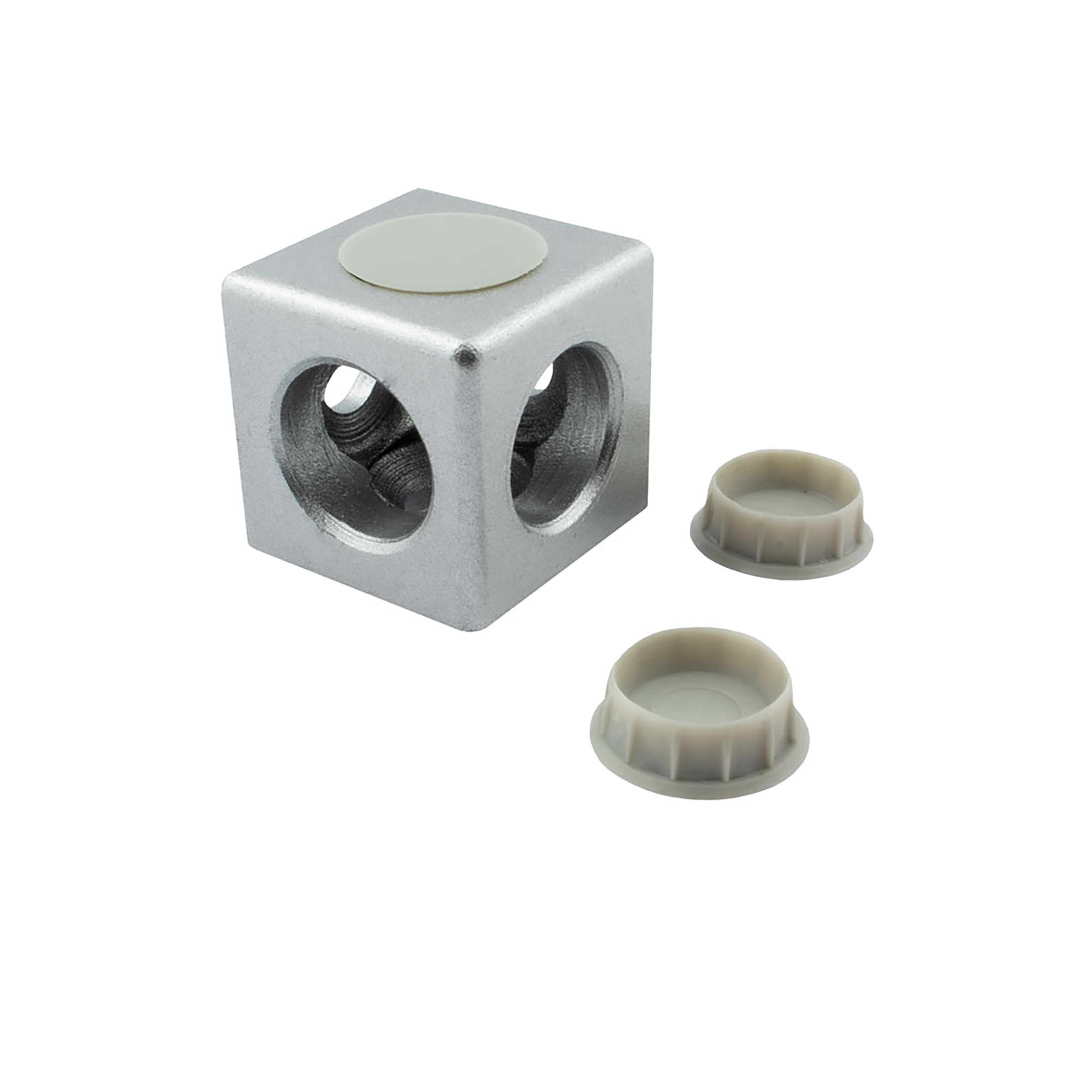 3-Wege Würfelverbinder Eck-Verbinder für Aluprofil 30x30 - 1 Stück 3-Wege Würfelverbinder Eck-Verbinder für Aluprofil 30x30 - 1 Stück