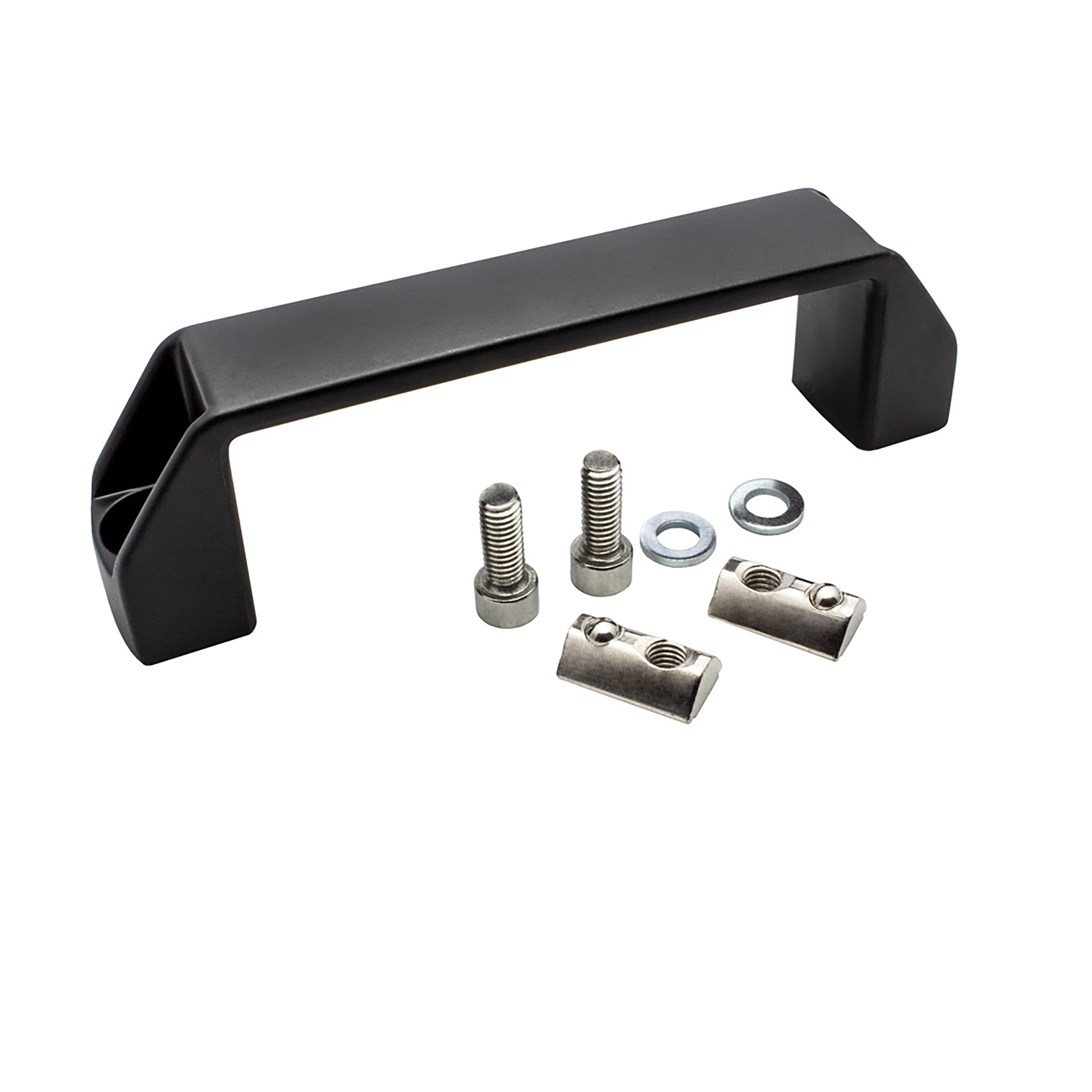 Bügelgriff Nut 10 Handgriff 120mm für Aluprofil 45-er inkl. Verschraubung - 1 Stück Bügelgriff Nut 10 Handgriff 120mm für Aluprofil 45-er inkl. Verschraubung - 1 Stück