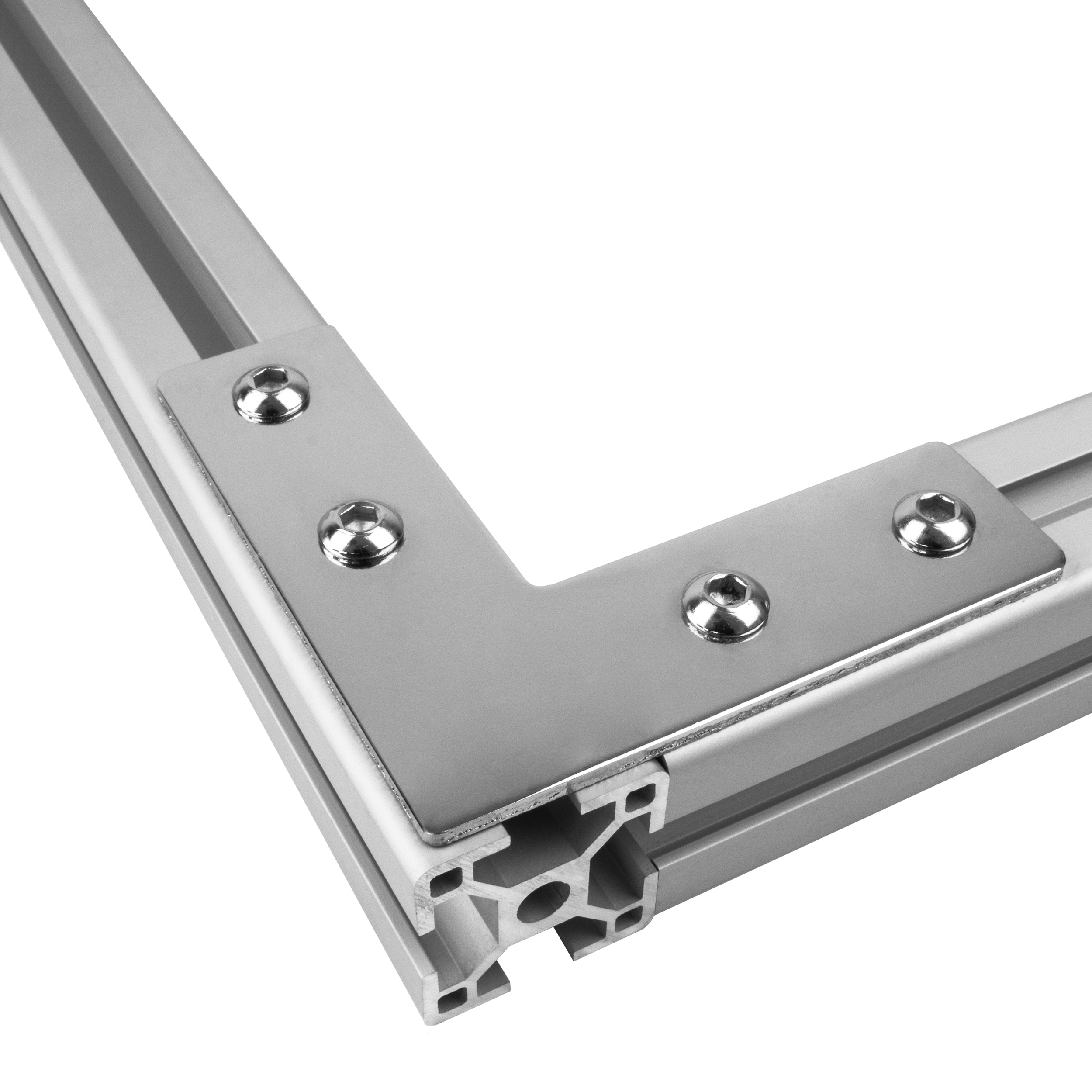 Verbinderplatte - L - 85x85mm Aussen L-Schnekel Flachverbinder 30x30 Aluprofil Verbinderplatte - L - 85x85mm Aussen L-Schnekel Flachverbinder 30x30 Aluprofil - 4 Stück