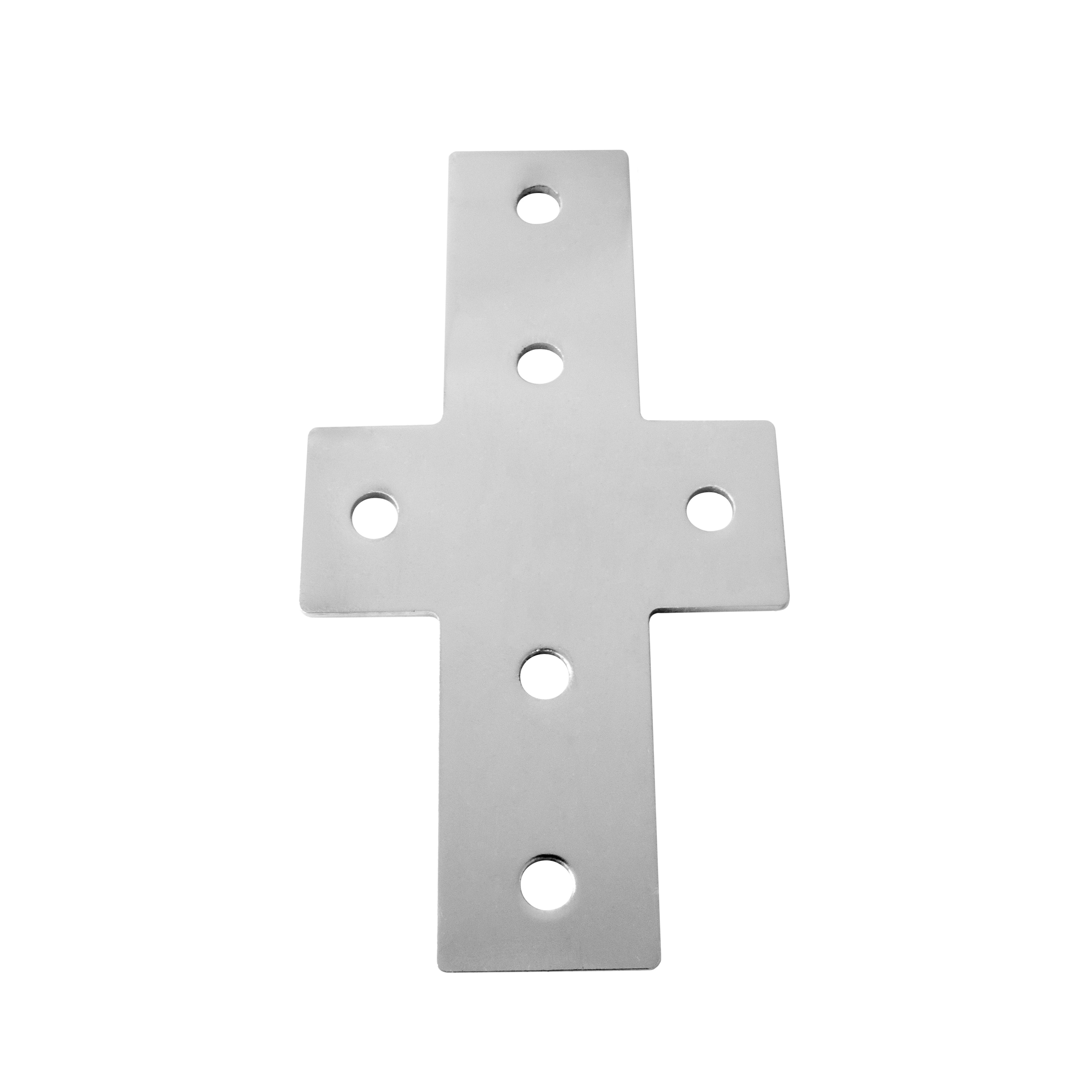 Verbinderplatte - X - 157x85mm Aussen Kreuz Flachverbinder 40x40 Aluprofil - 4 Stück inkl. Verschraubung