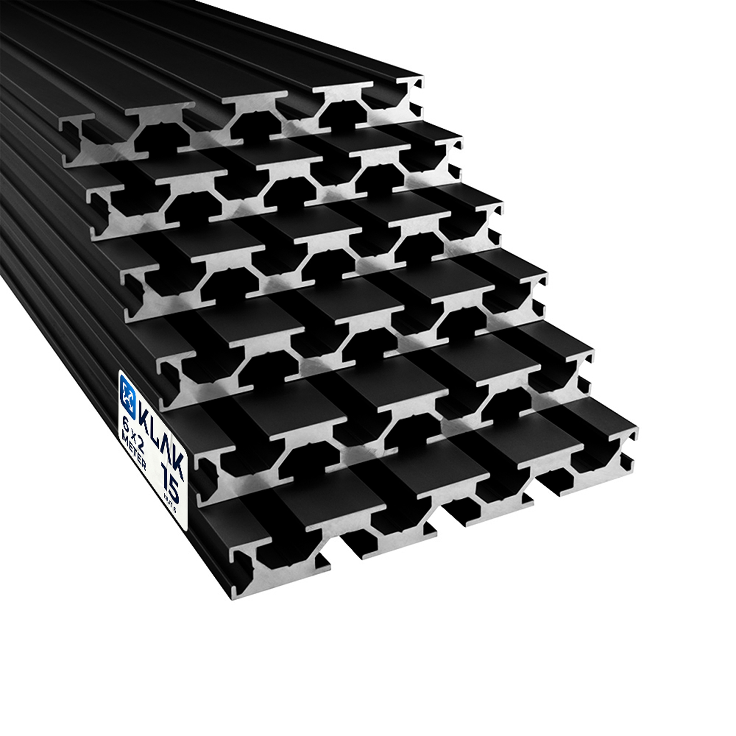 Alu Profil 6 Stück 15x120mm 2m System-, Montage-, Konstruktionsprofil Nut 8 schwarz Alu Profil 6 Stück 15x120mm 2m System-, Montage-, Konstruktionsprofil Nut 8 schwarz
