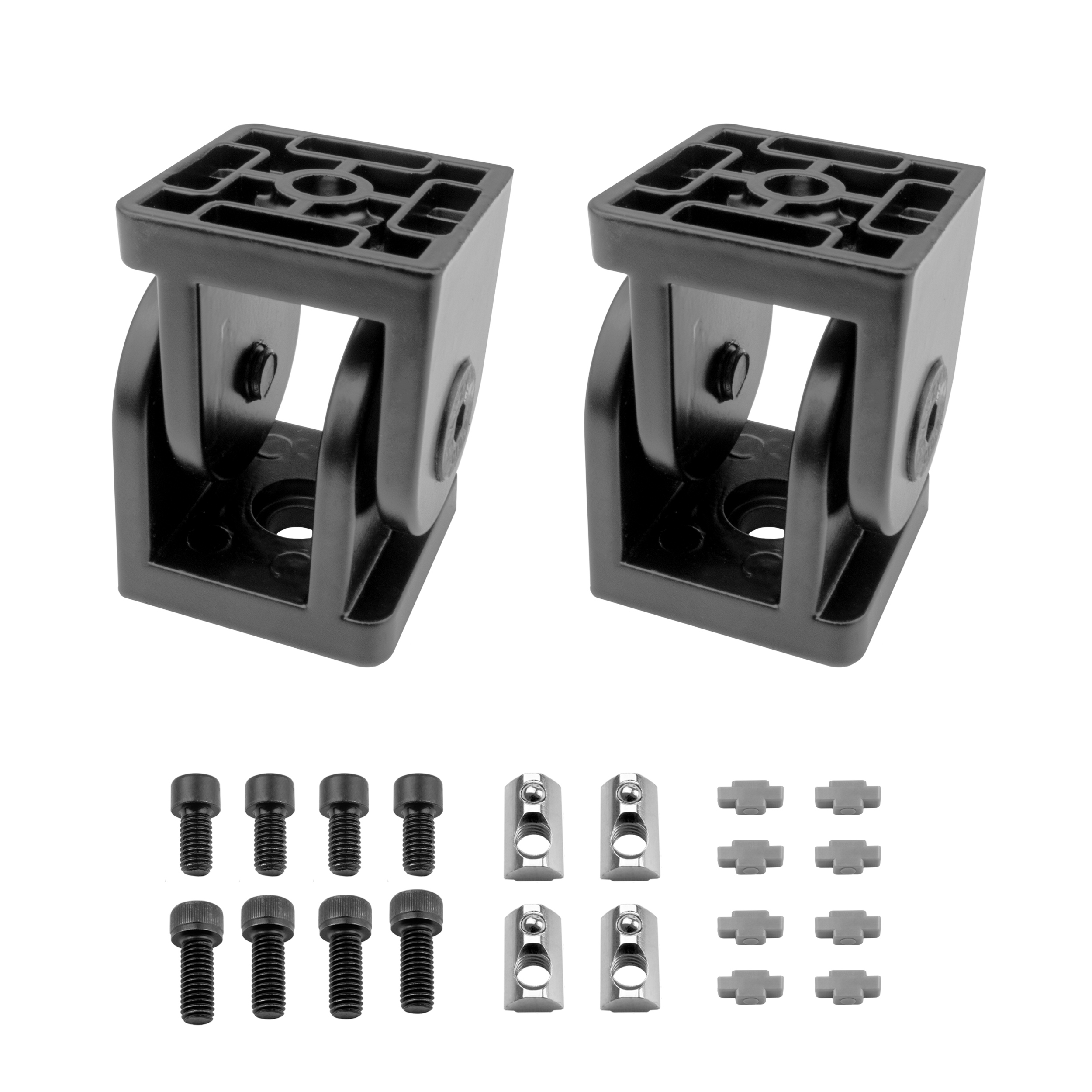 Gelenkverbinder Gelenk Winkelverbinder Nut 8 für Aluprofil 40-er schwarz - 2 Stück