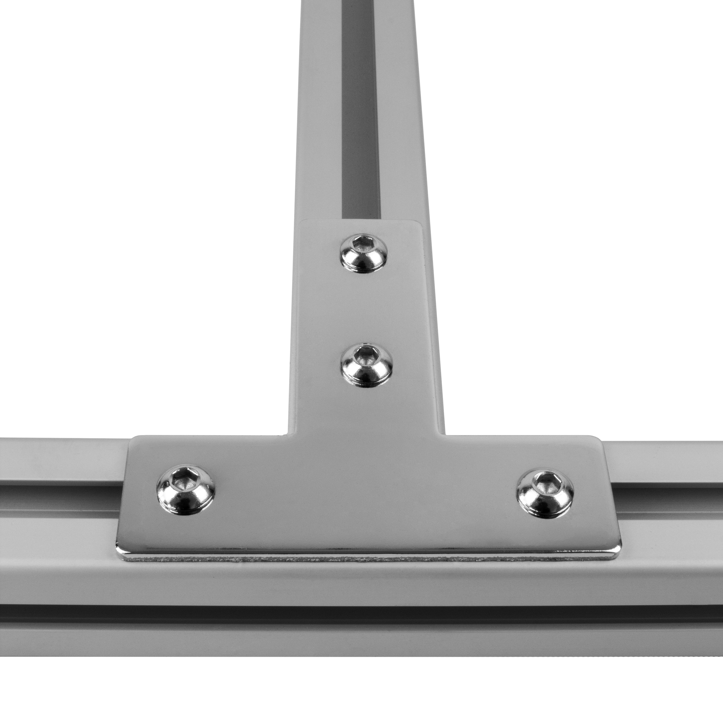 Verbinderplatte - T - 85x85mm Aussen Flachverbinder 30x30 Aluprofil Verbinderplatte - T - 85x85mm Aussen Flachverbinder 30x30 Aluprofil - 4 Stück inkl. Verschraubung