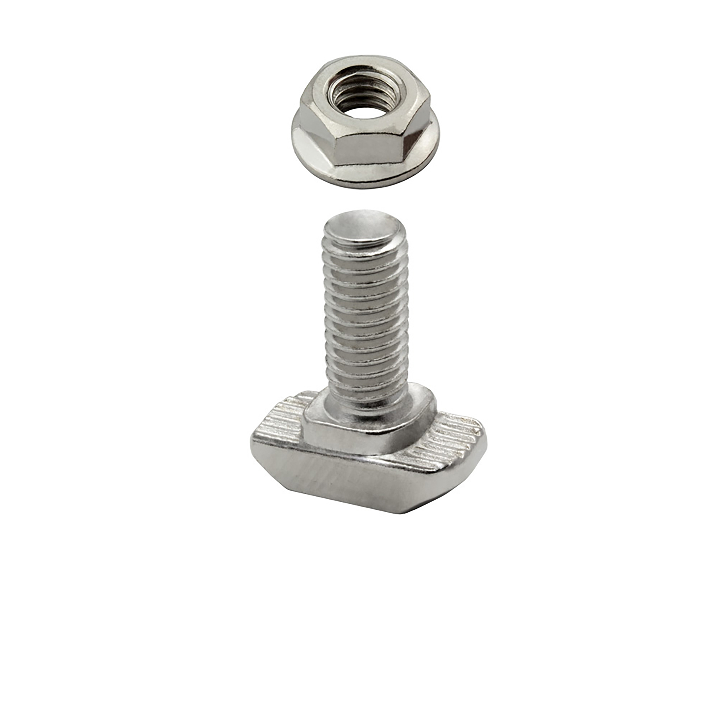 Hammerkopfschraube T-Schraube M6 20mm Nut 8 Aluprofil 40-er 1 Stück + Mutter