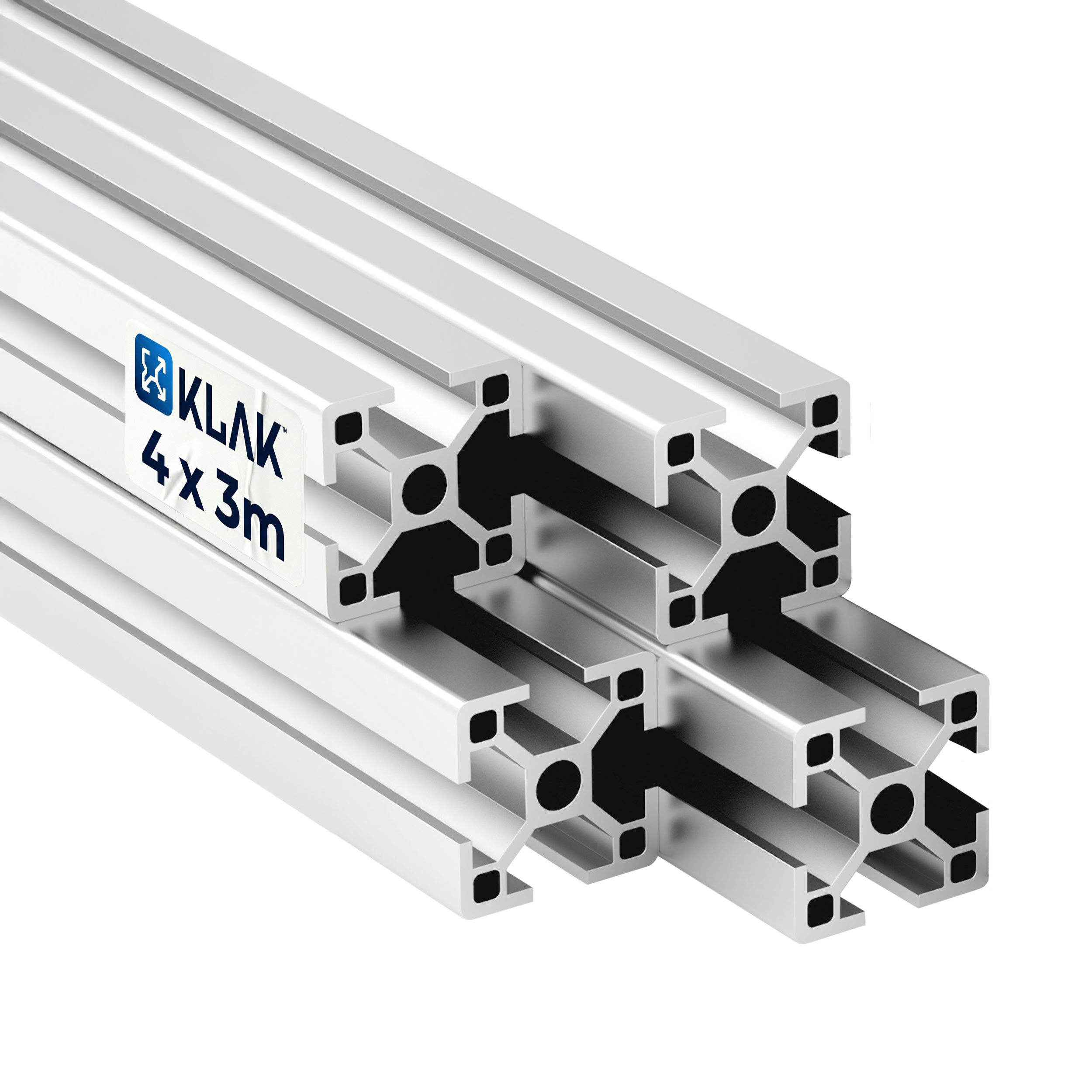KLAK - Aluprofil 3m System-, Montage-, Konstruktionsprofil Nut 8