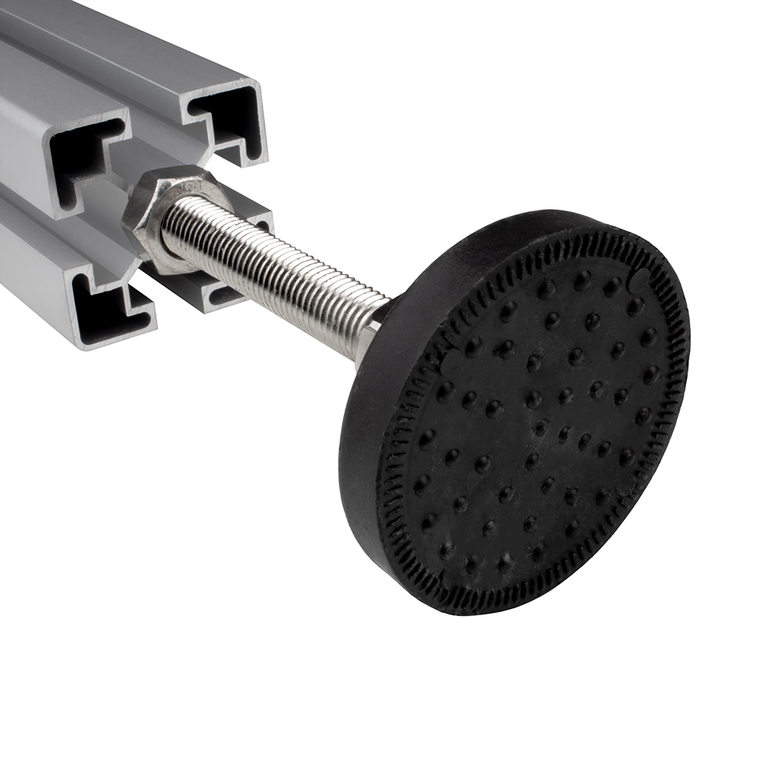 Gelenkfuss Standfuss M12x100mm Teller 60mm für Aluprofil 45-er - 1 Stück