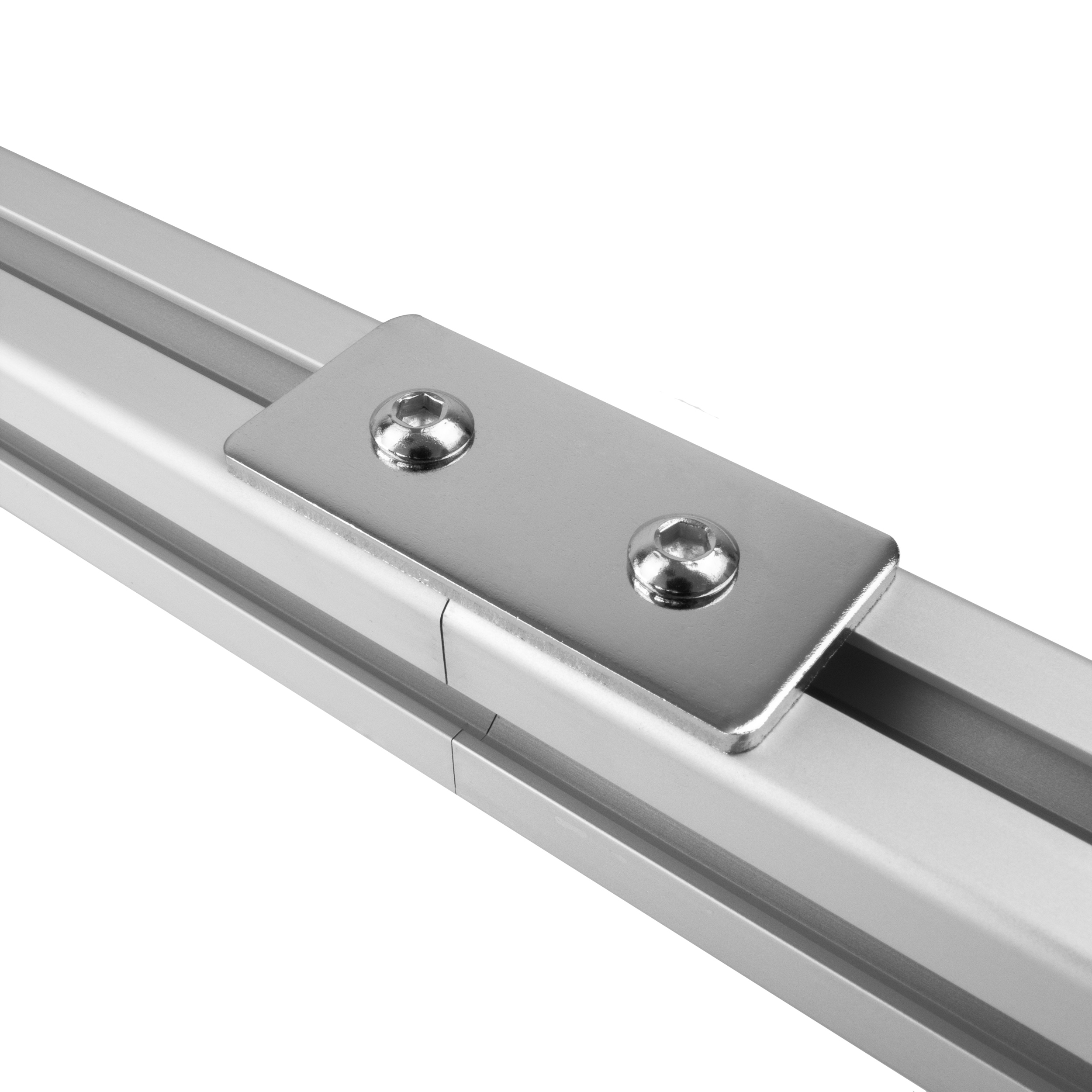 Verbinderplatte - I - 60x25mm Aussen Flachverbinder 30x30 Aluprofil - 4 Stück inkl. Verschraubung
