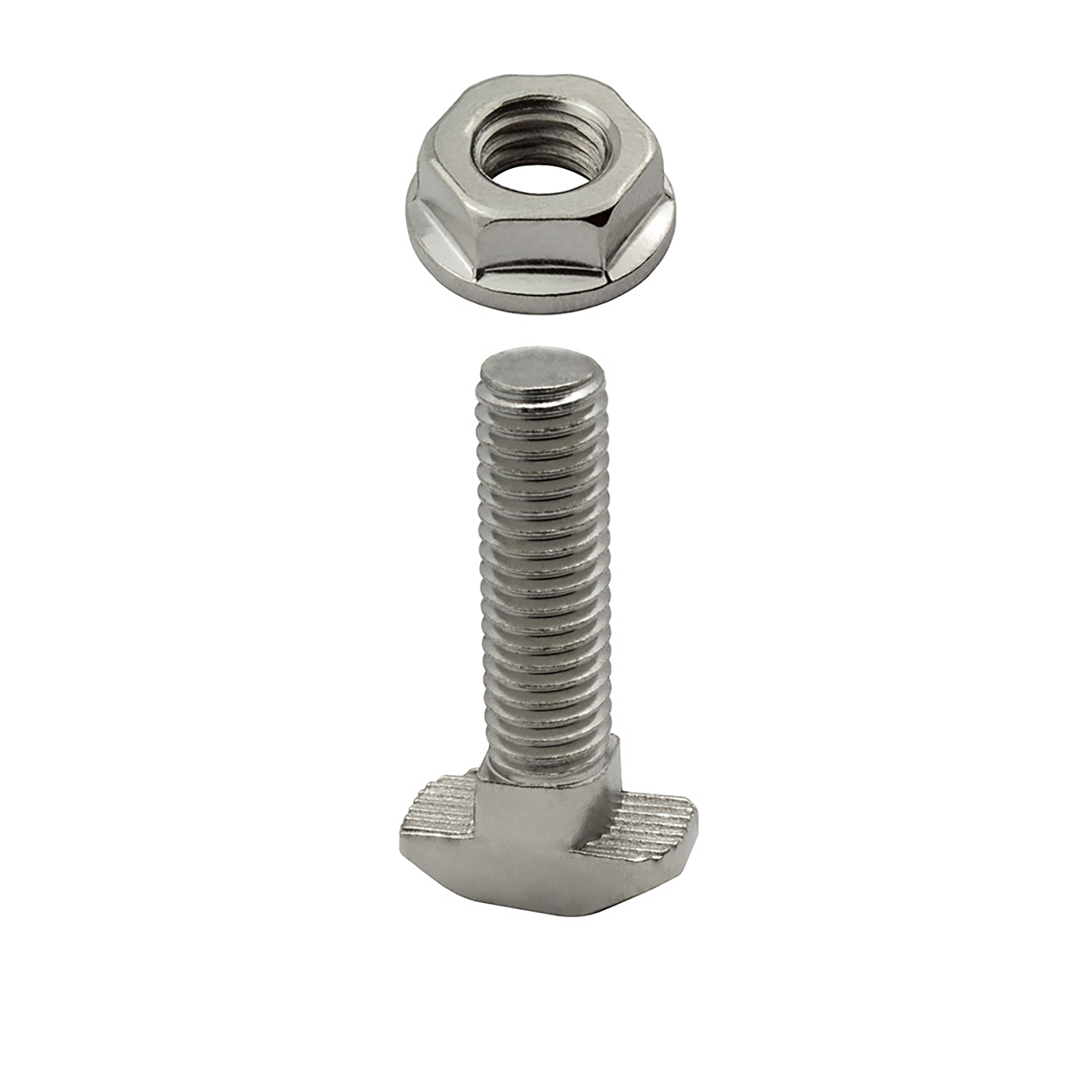 Hammerschraube T-Schraube M8 30mm Nut 8 für Aluprofil 40-er 10 Stück + Mutter Hammerkopfschraube T-Schraube M8 30mm Nut 8 Aluprofil 40-er 10 Stück + Mutter
