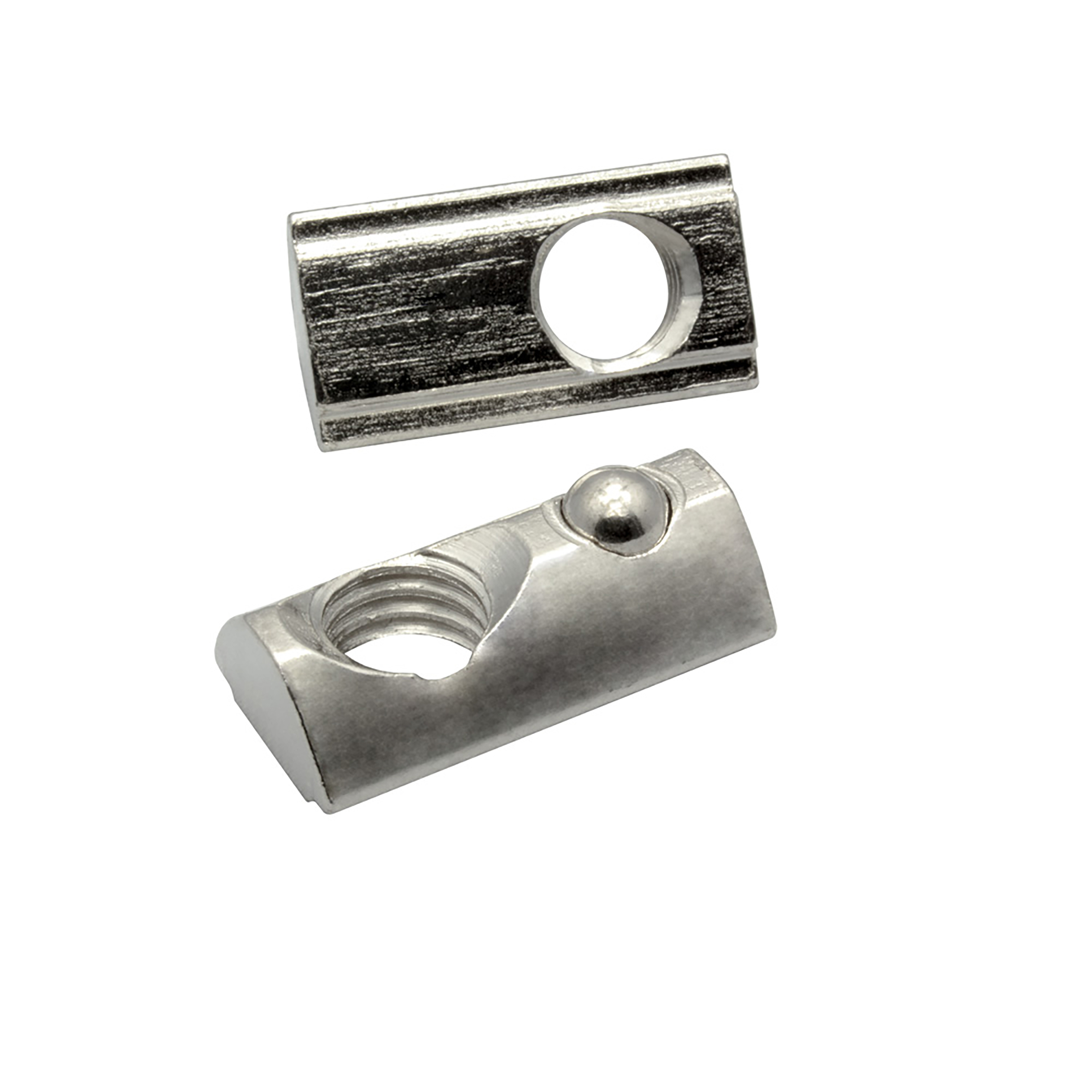 Edelstahl Nutenstein mit Federkugel und Steg M8 Nut 8 für Aluprofil 30-er - 10 Stück Edelstahl Nutenstein mit Federkugel und Steg M8 Nut 8 für Aluprofil 30-er - 10 Stück