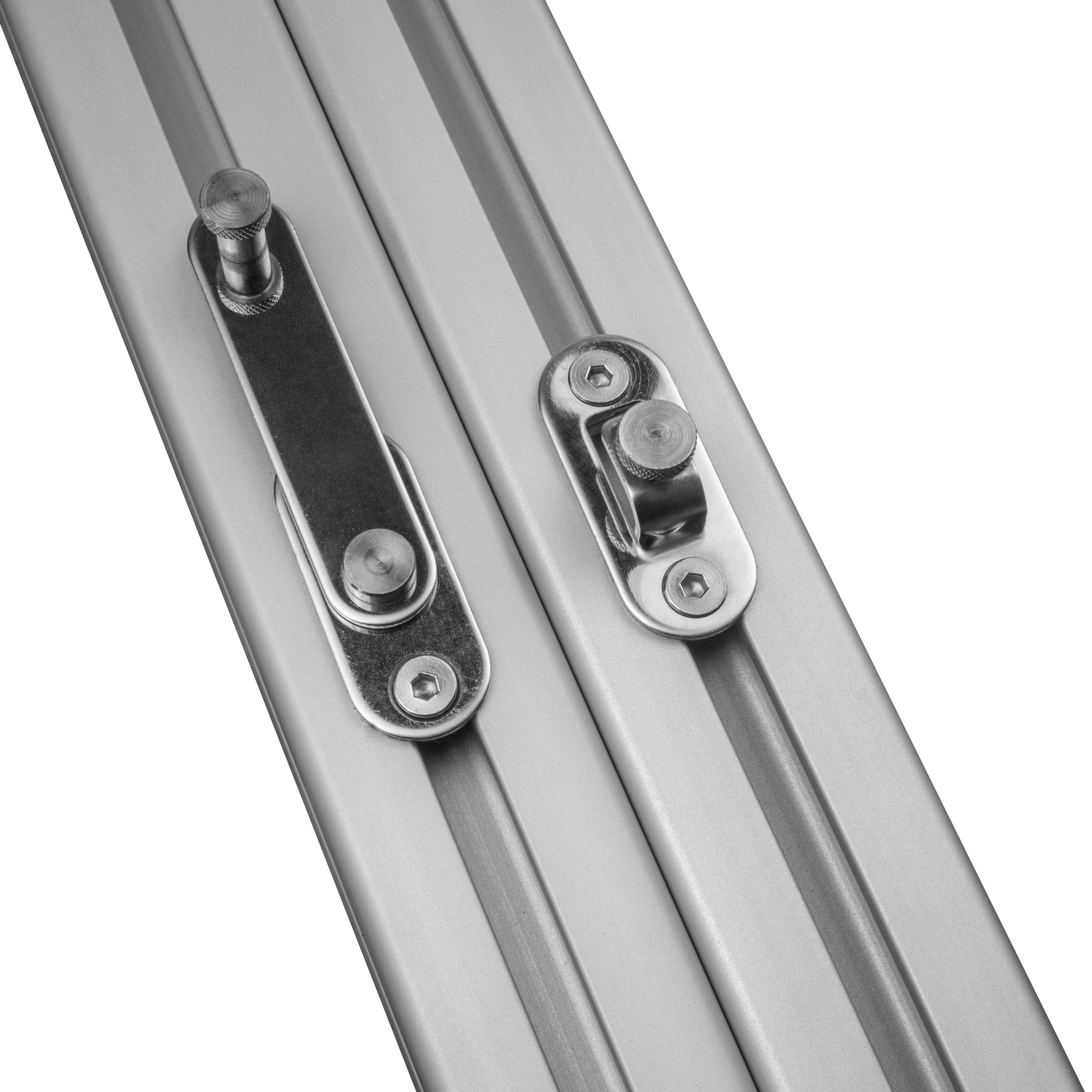 Türriegel Schwenkverriegelung Edelstahl Nut 8 für 40-er Profile - 1 Stück inkl. Verschraubung