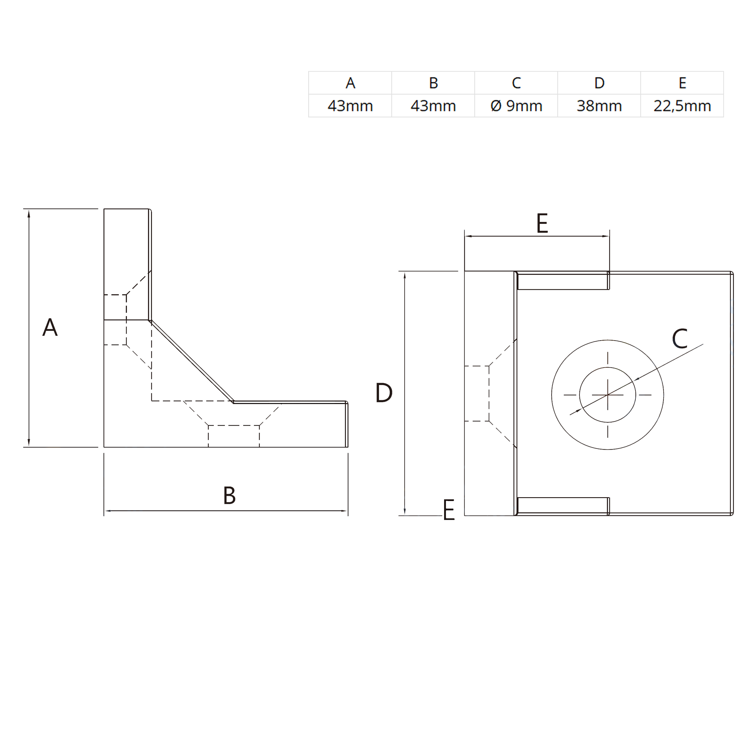 Drehwinkel Verbinder ink. Schrauben und Nutensteine Nut 10 für Aluprofil 45-er Drehwinkel Verbinder ink. Schrauben und Nutensteine Nut 10 für Aluprofil 45-er - 1 Stück