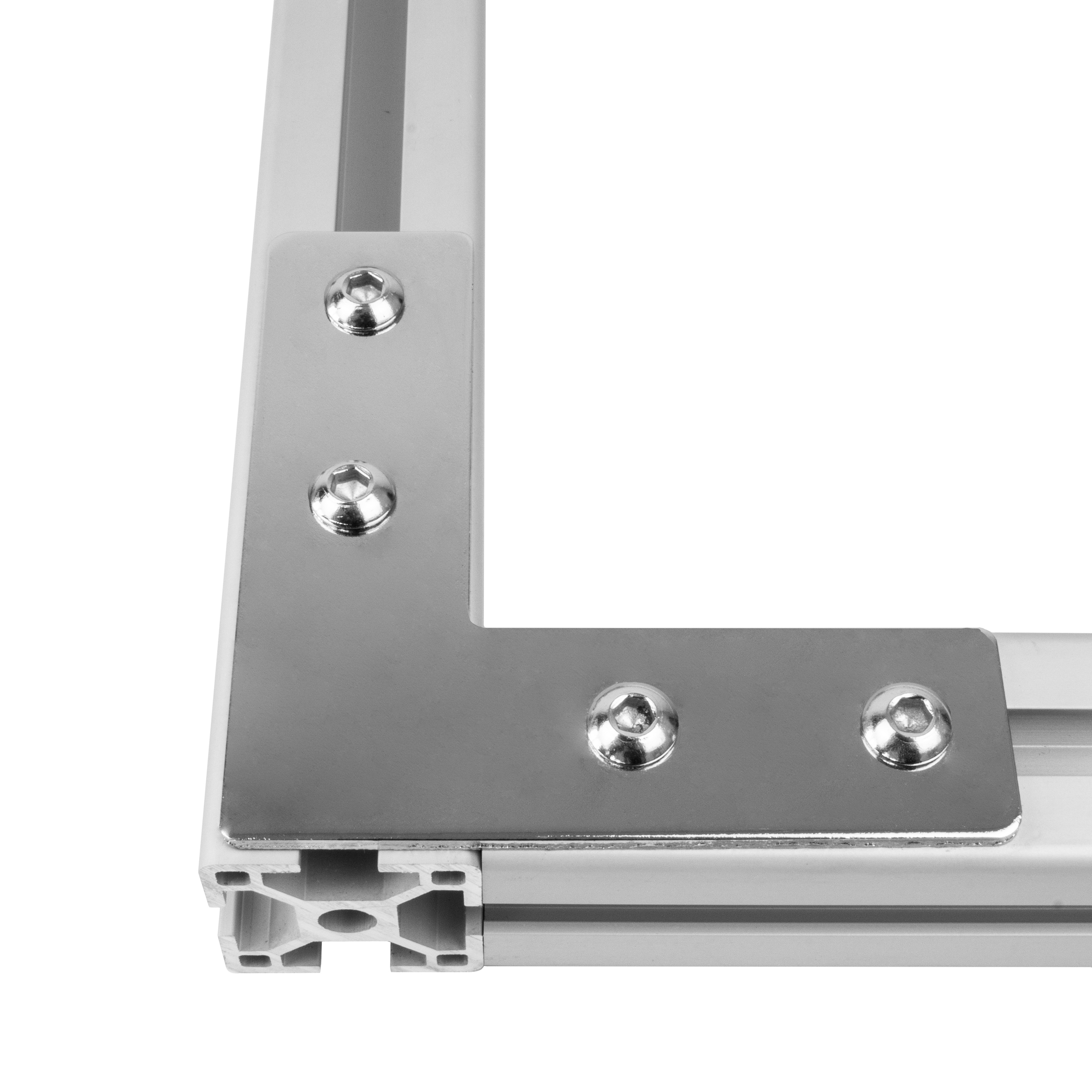 Verbinderplatte - L - 85x85mm Aussen L-Schnekel Flachverbinder 30x30 Aluprofil Verbinderplatte - L - 85x85mm Aussen L-Schnekel Flachverbinder 30x30 Aluprofil - 4 Stück