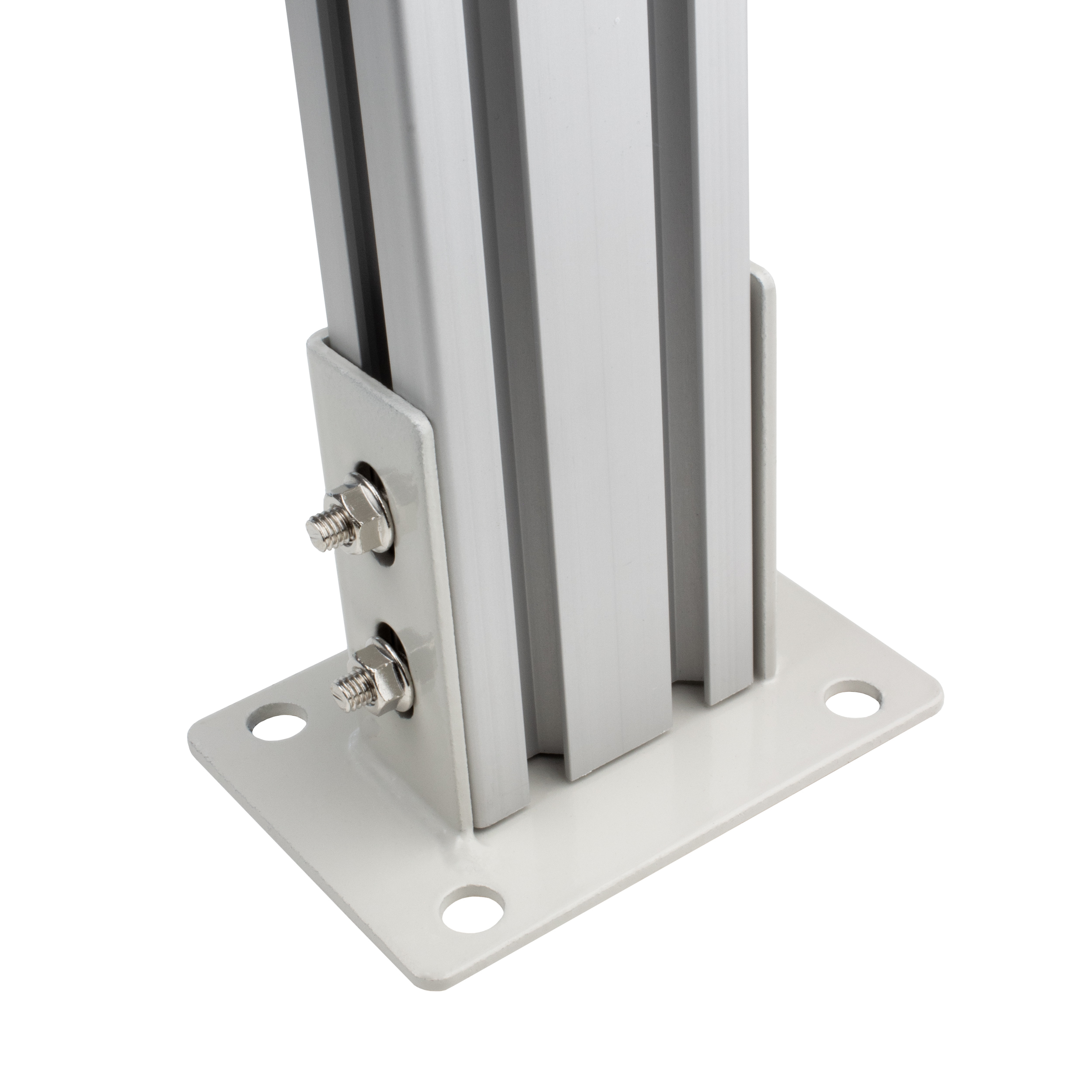 Pfostenkonsole Bodenmontage 30x60 Aluprofil inkl. Profil-Verschraubung