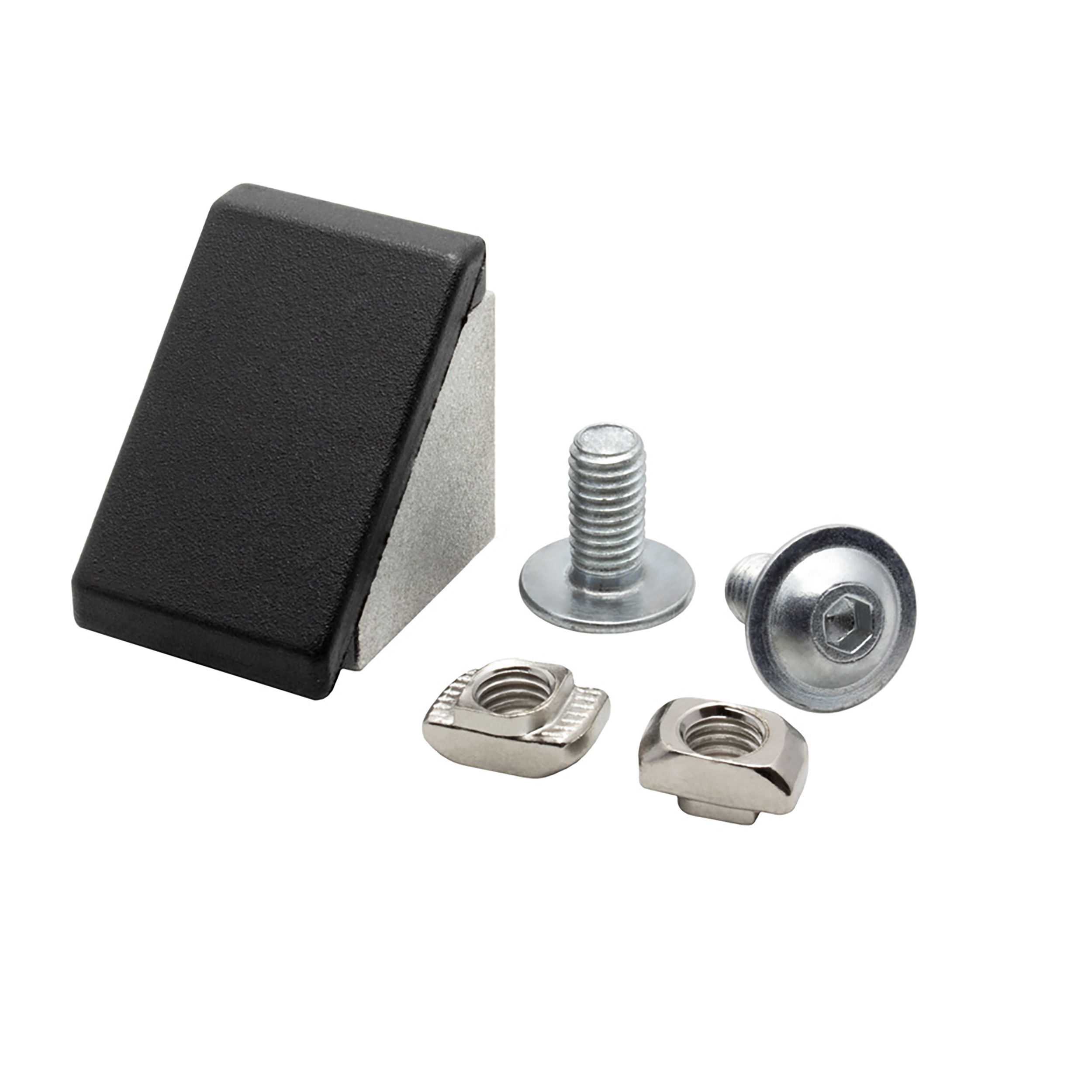 Befestigungswinkel ink. Schrauben und Nutensteine Nut 6 für Aluprofil 20-er 10 Stück + Abdeckkappen Befestigungswinkel ink. Schrauben und Nutensteine Nut 6 für Aluprofil 20-er 10 Stück + Abdeckkappen