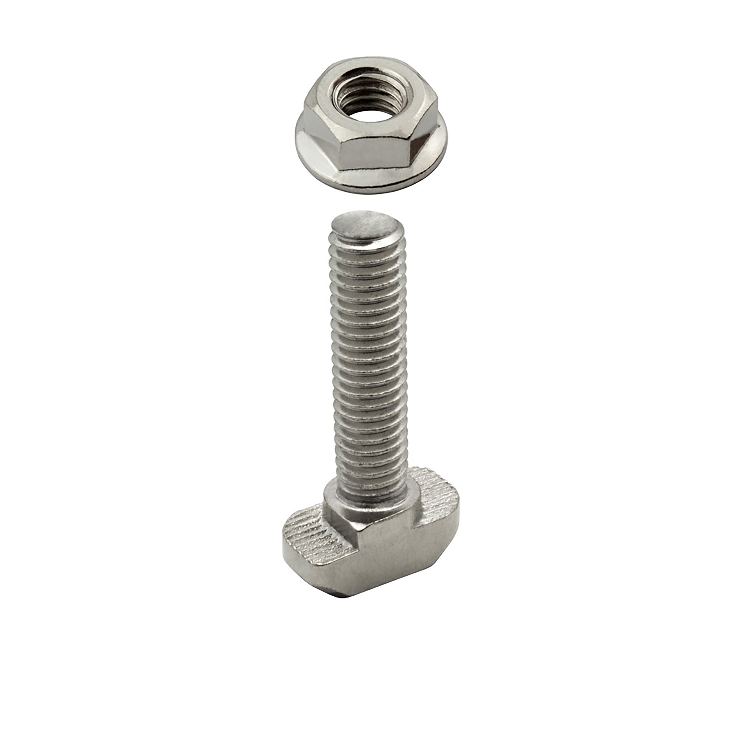 Hammerschraube T-Schraube M6 25mm Nut 8 für Aluprofil 30-er 10 Stück + Mutter Hammerkopfschraube T-Schraube M6 25mm Nut 8 Aluprofil 30-er 10 Stück + Mutter