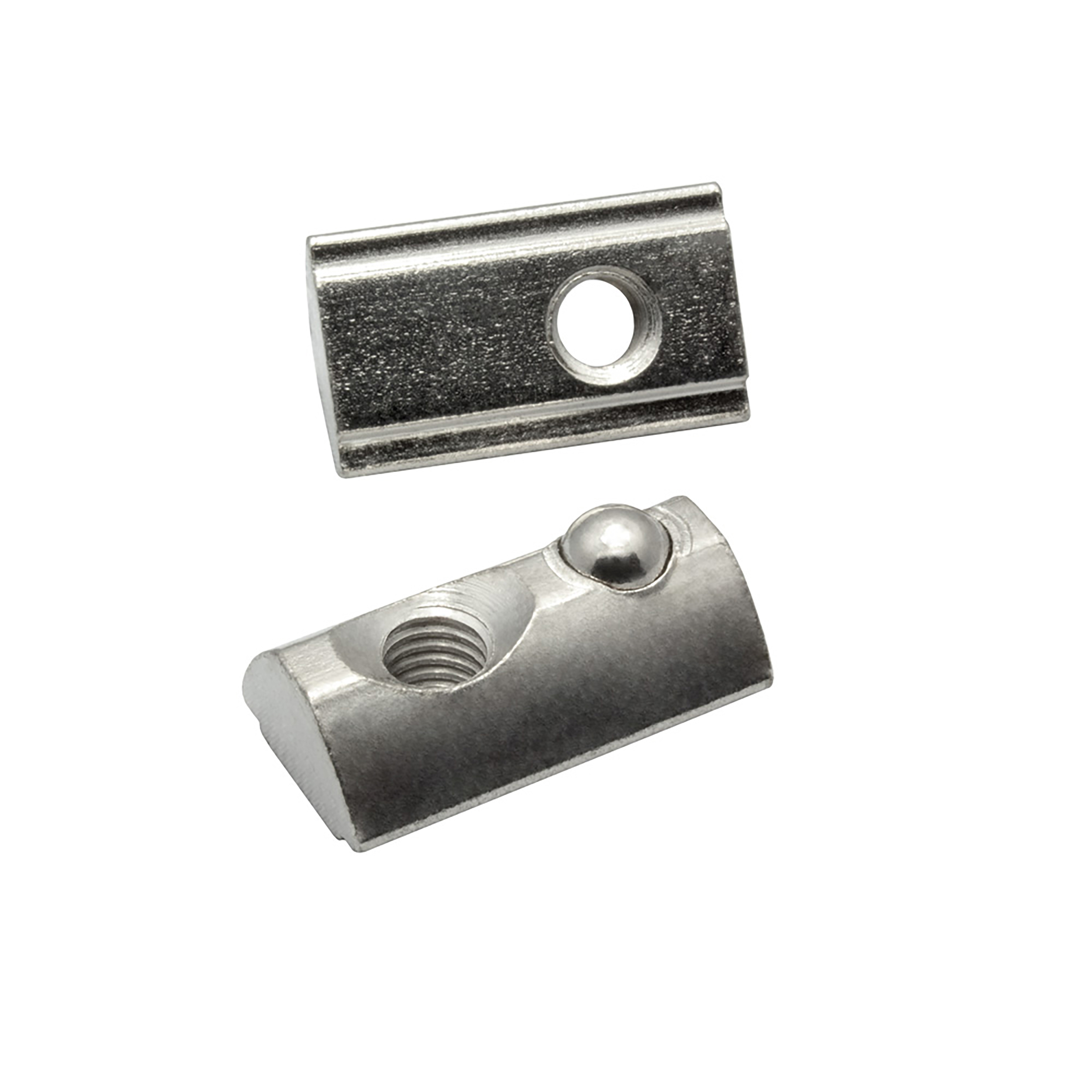 Edelstahl Nutenstein mit Federkugel und Steg M5 Nut 8 für Aluprofil 30-er - 10 Stück Edelstahl Nutenstein mit Federkugel und Steg M5 Nut 8 für Aluprofil 30-er - 10 Stück