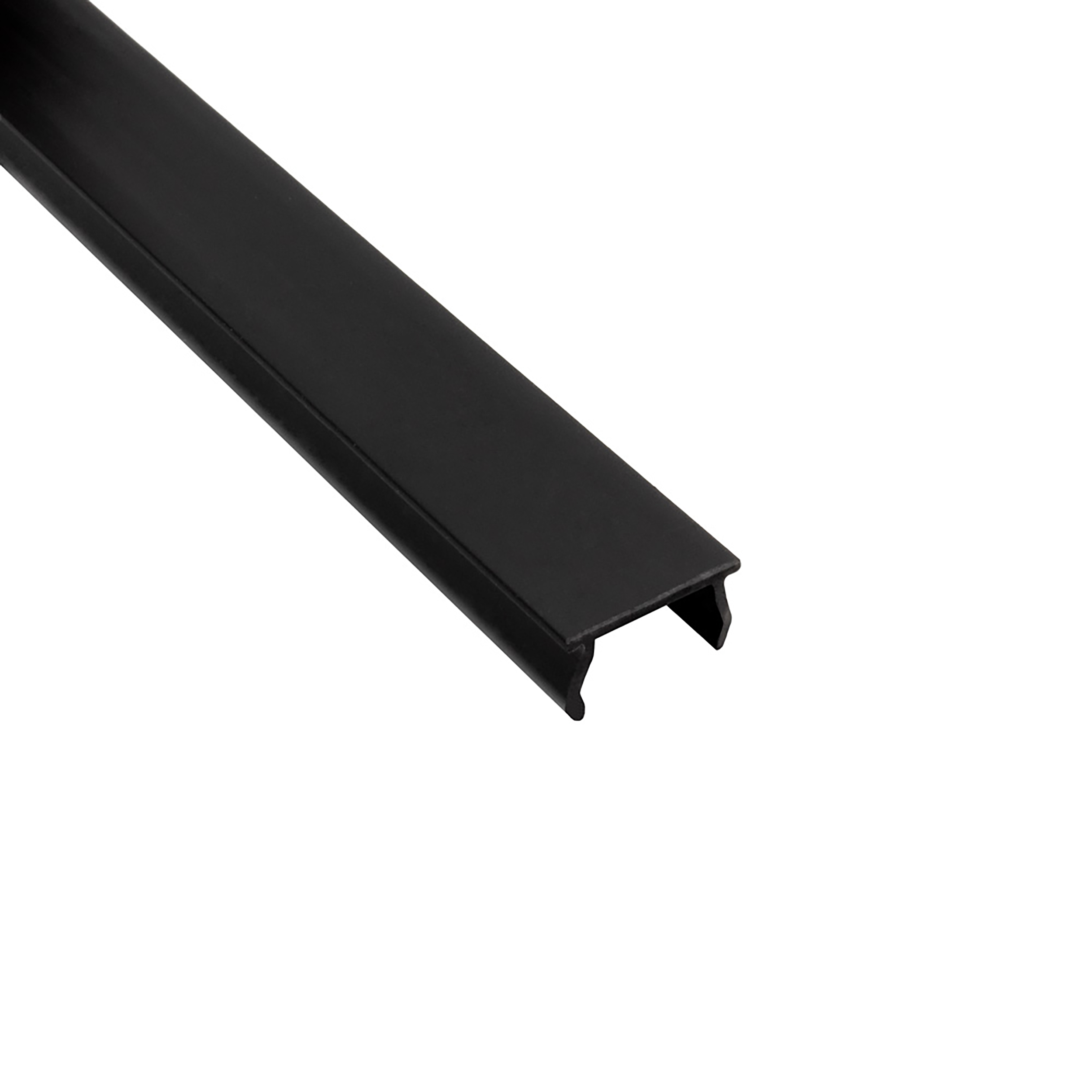 Abdeckungen für Alu-Profil Nut 10 - Typ-I - Typ-B - schwarz - 2m