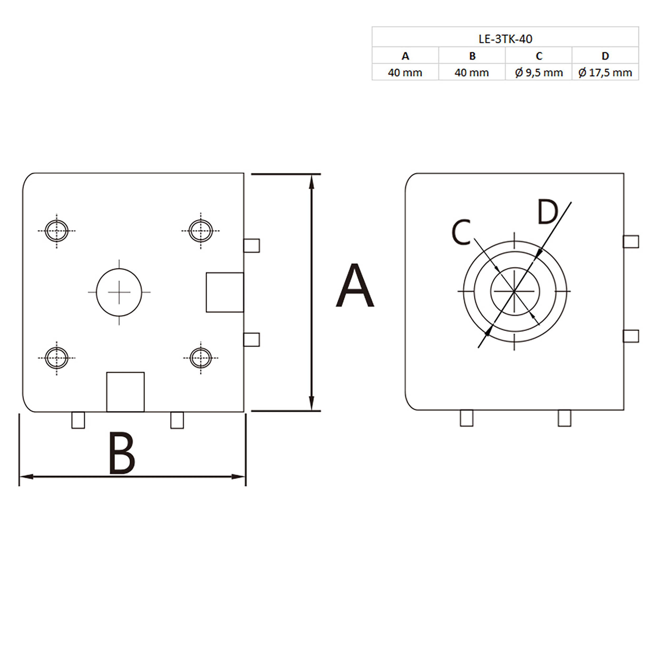 3-Wege Würfelverbinder Eck-Verbinder für Aluprofil 40x40 - 1 Stück 3-Wege Würfelverbinder Eck-Verbinder für Aluprofil 40x40 - 1 Stück