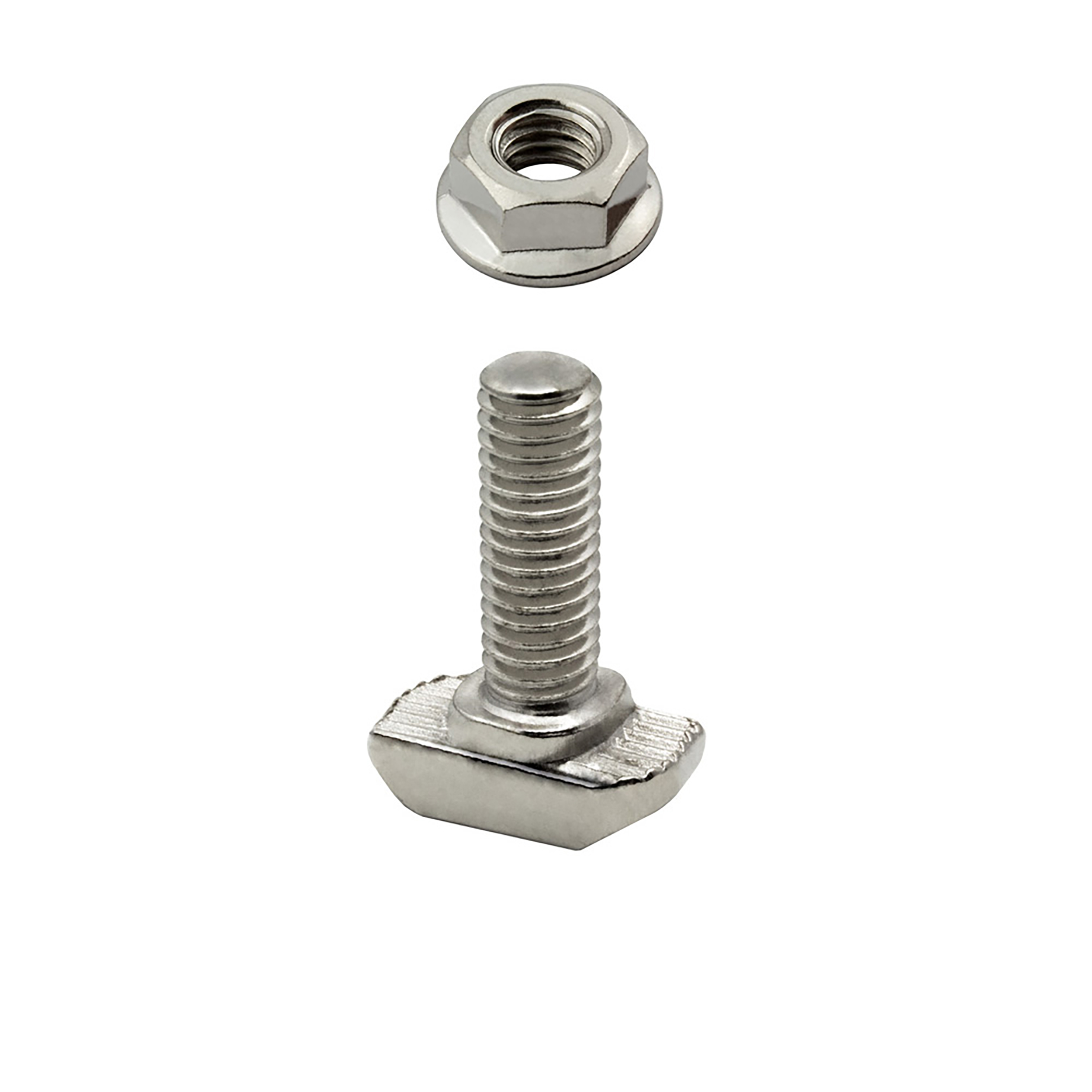 Hammerschraube T-Schraube M6 20mm Nut 8 für Aluprofil 30-er 1 Stück + Mutter Hammerkopfschraube T-Schraube M6 20mm Nut 8 Aluprofil 30-er 1 Stück + Mutter