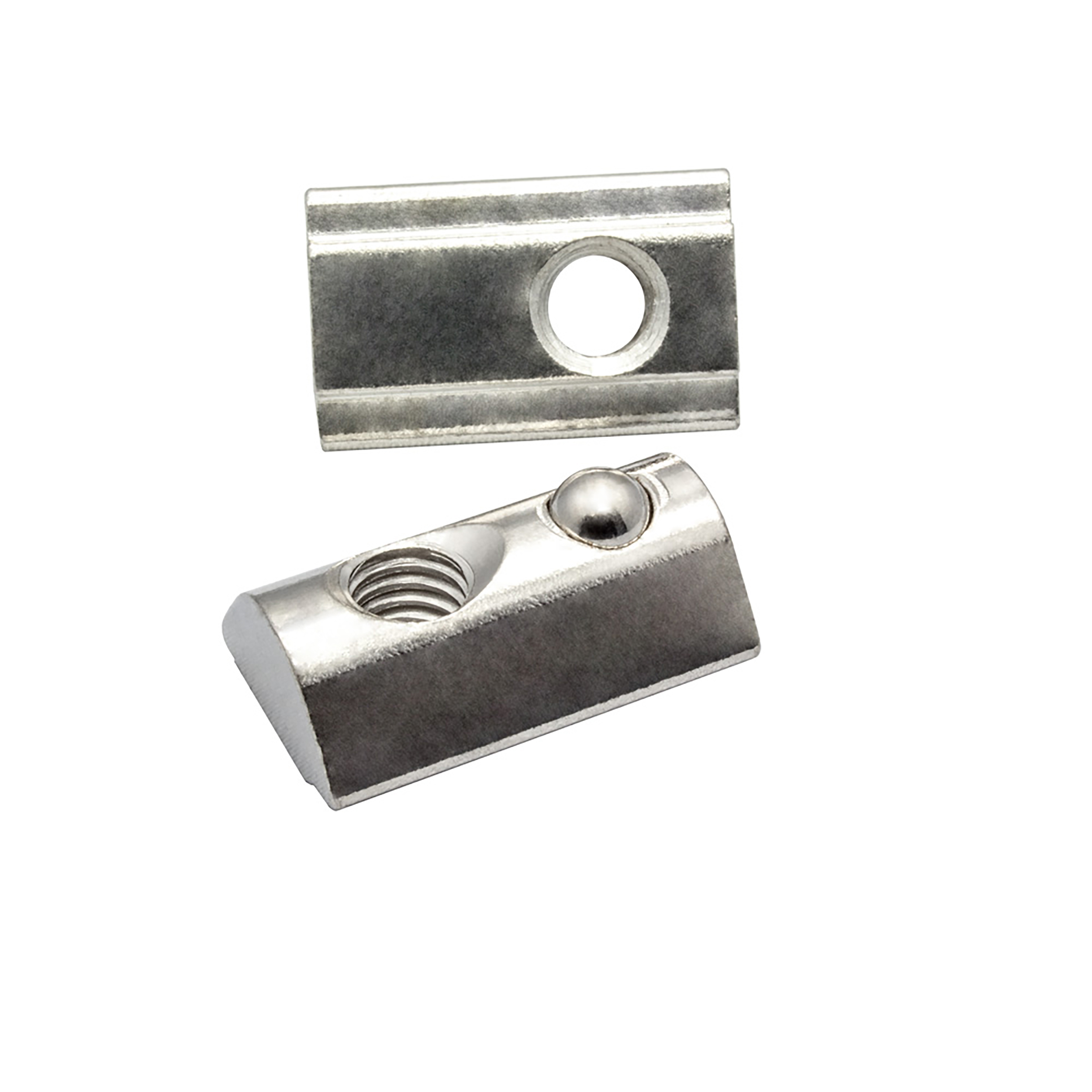 Edelstahl Nutenstein mit Federkugel und Steg M6 Nut 8 für Aluprofil 40-er - 1 Stück Edelstahl Nutenstein mit Federkugel und Steg M6 Nut 8 für Aluprofil 40-er - 1 Stück