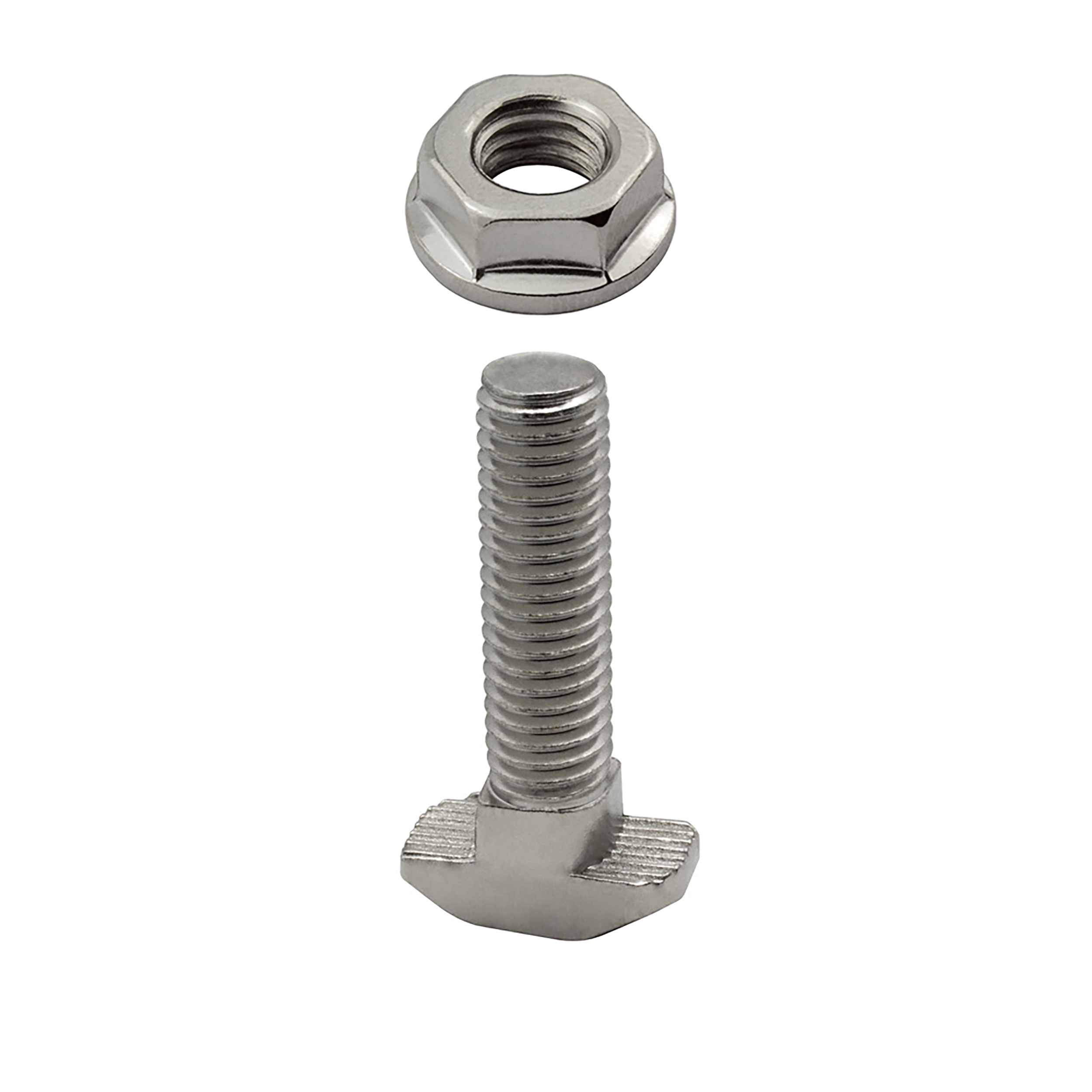 Hammerschraube T-Schraube M8 35mm Nut 8 für Aluprofil 40-er 1 Stück + Mutter Hammerkopfschraube T-Schraube M8 35mm Nut 8 Aluprofil 40-er 1 Stück + Mutter