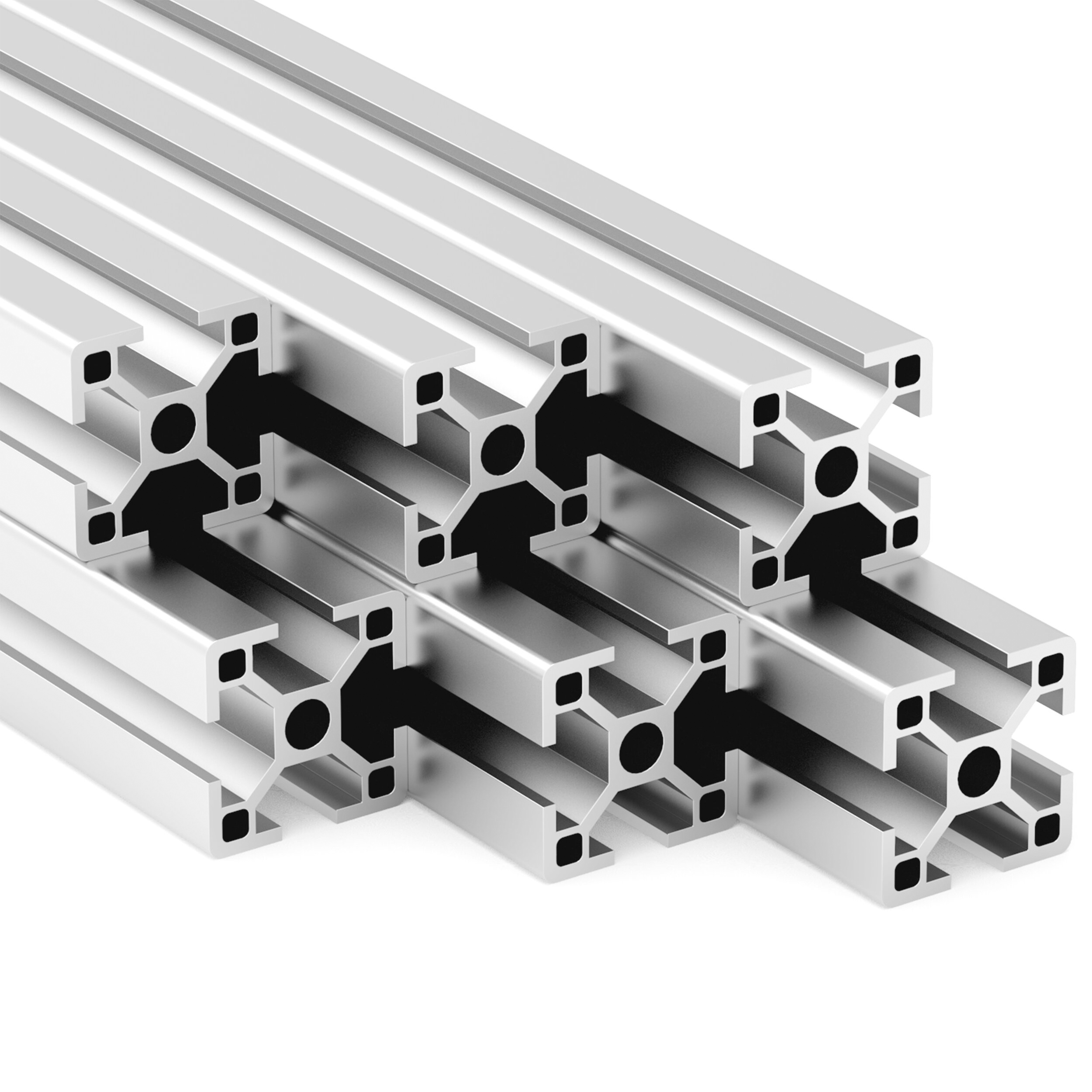 Alu Profil 6 Stück 30x30mm 2m System-, Montage-, Konstruktionsprofil Nut 8 Alu Profil 6 Stück 30x30mm 2m System-, Montage-, Konstruktionsprofil Nut 8