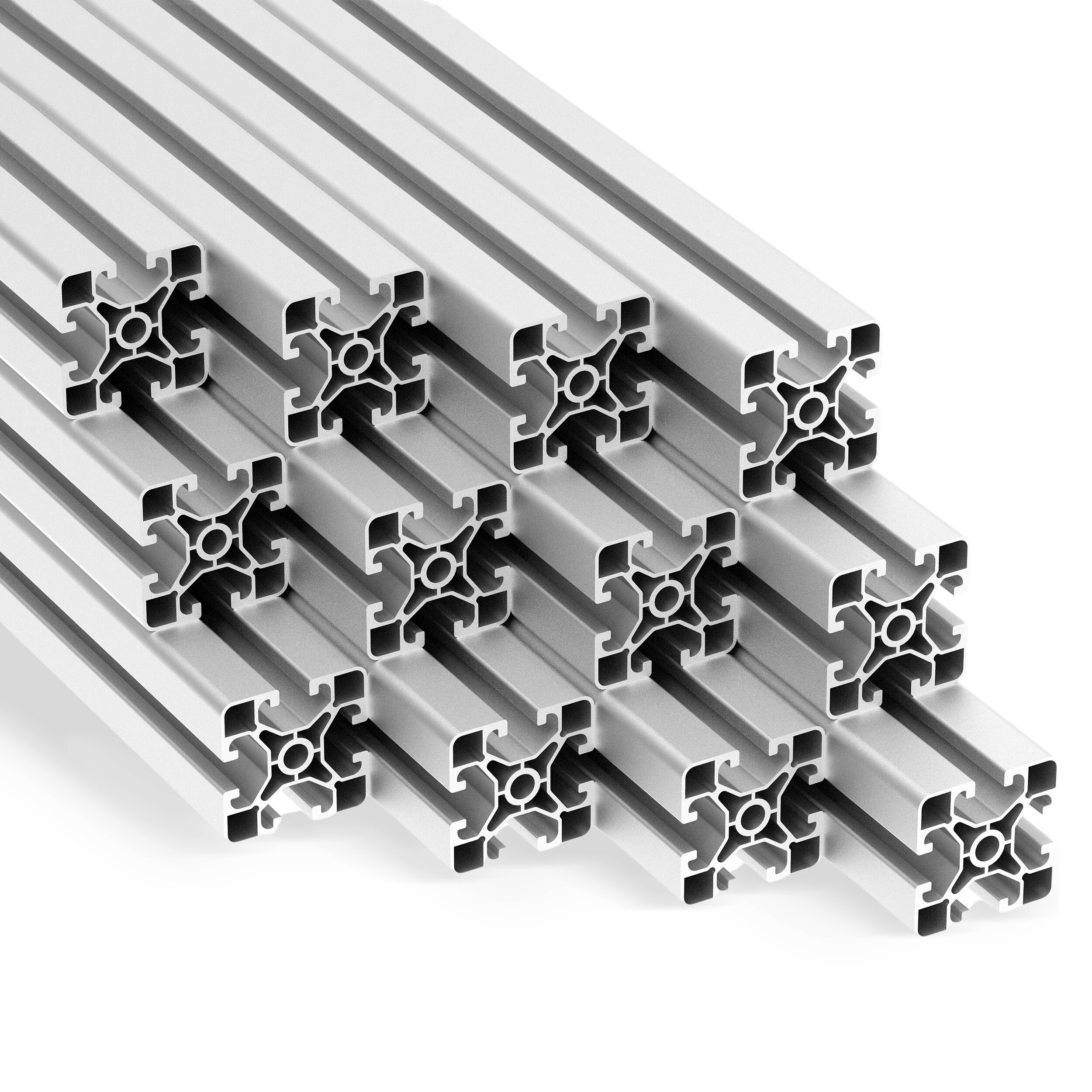 Alu Profil 12 Stück 40x40mm light 2m System-, Montage-, Konstruktionsprofil Nut 8 Alu Profil 12 Stück 40x40mm light 2m System-, Montage-, Konstruktionsprofil Nut 8